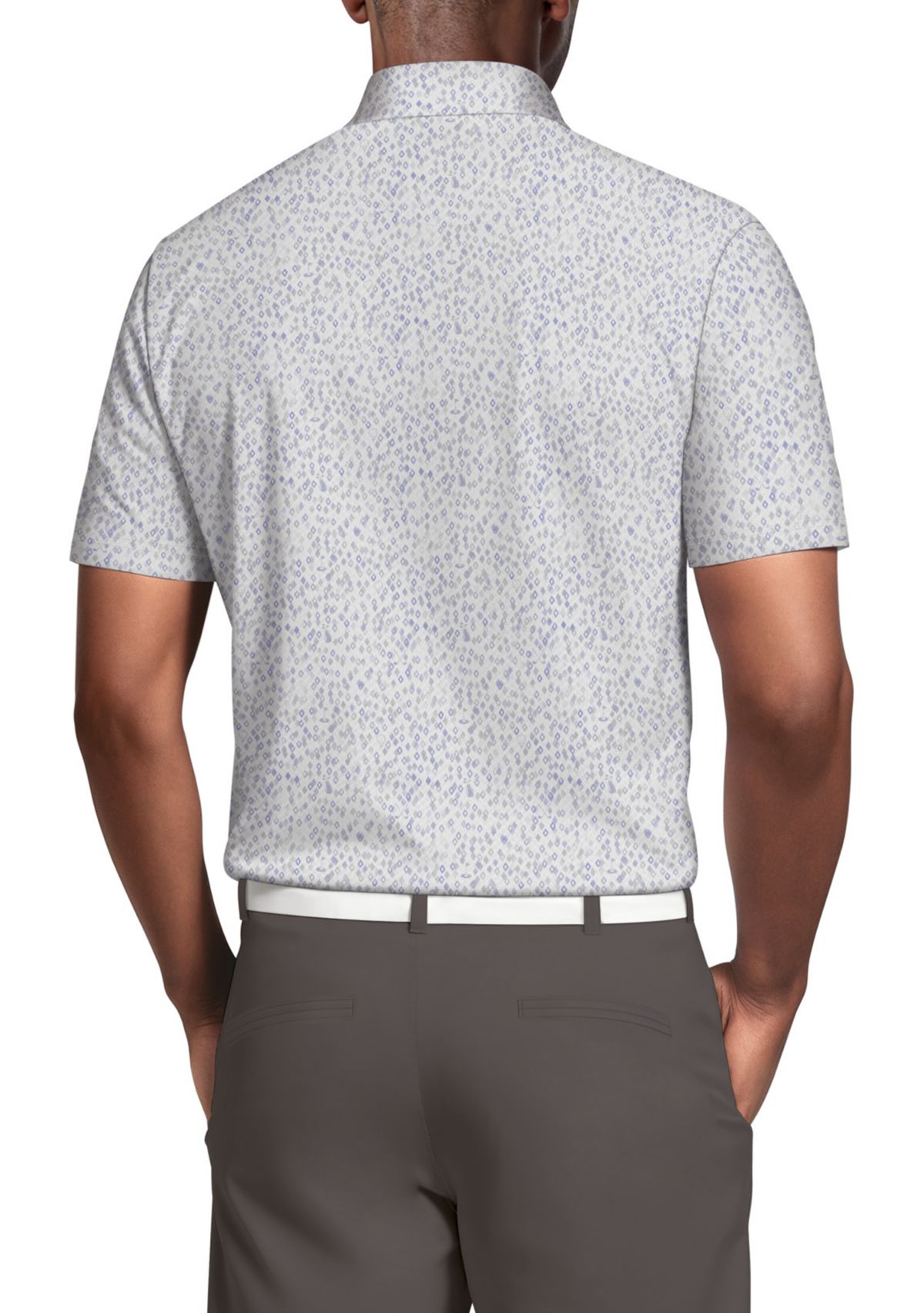All-Over Golf Confetti Print Short Sleeve Golf Polo Shirt