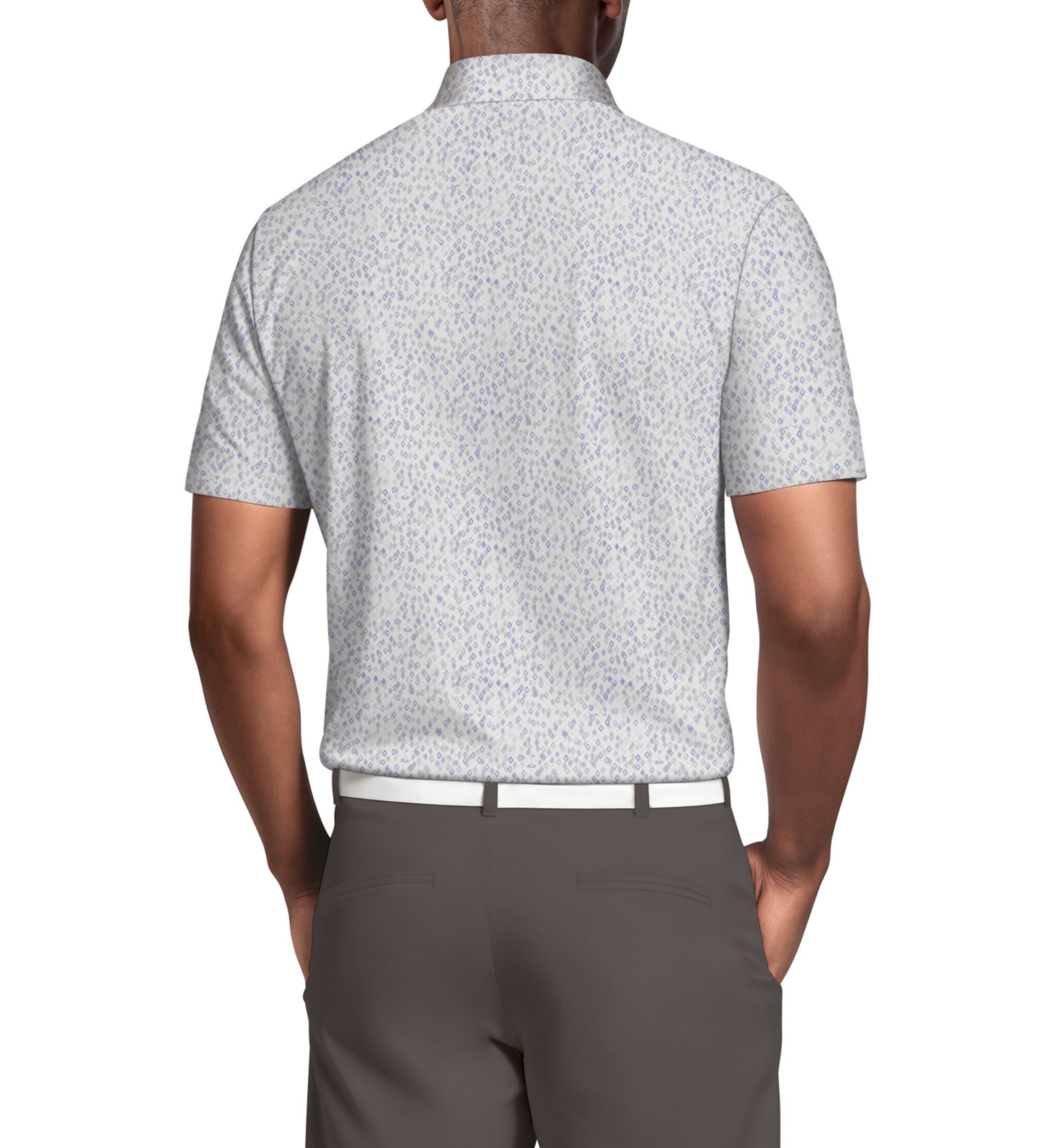 All-Over Golf Confetti Print Short Sleeve Golf Polo Shirt