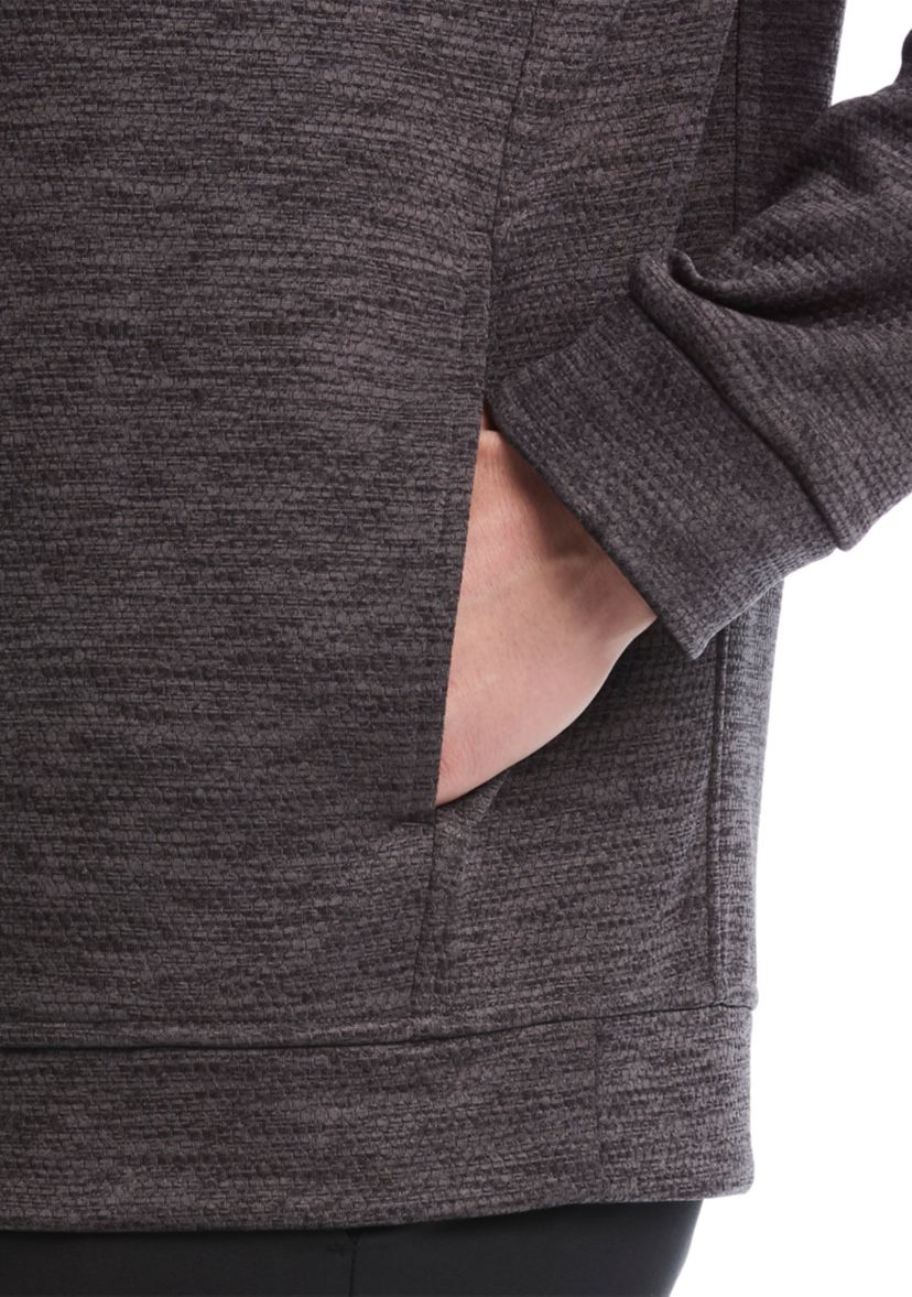 Mens Mini Argyle Quilted Knit 1/4 Zip Long Sleeve Golf Base Layer Pullover