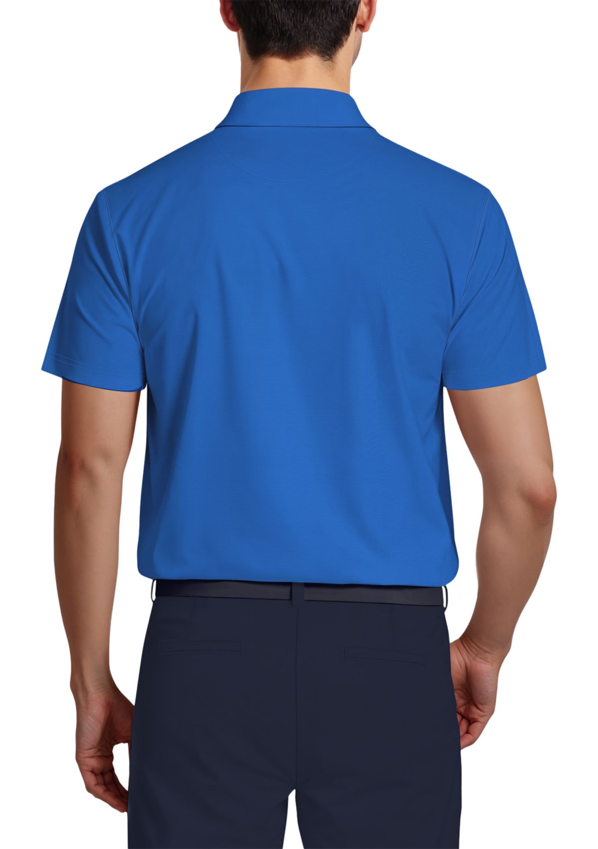 Solid Cooling Texture Short Sleeve Golf Polo Shirt