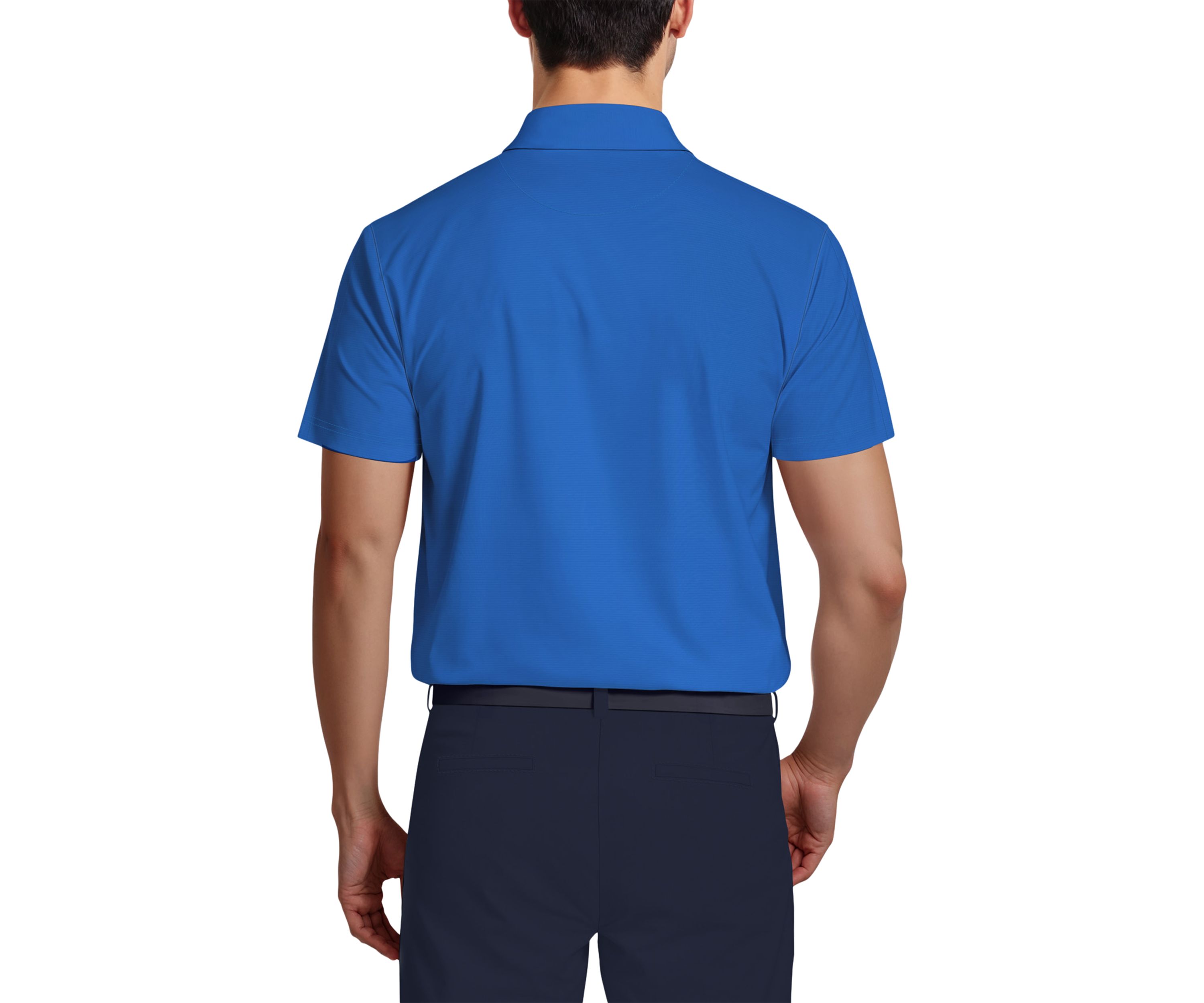 Solid Cooling Texture Short Sleeve Golf Polo Shirt