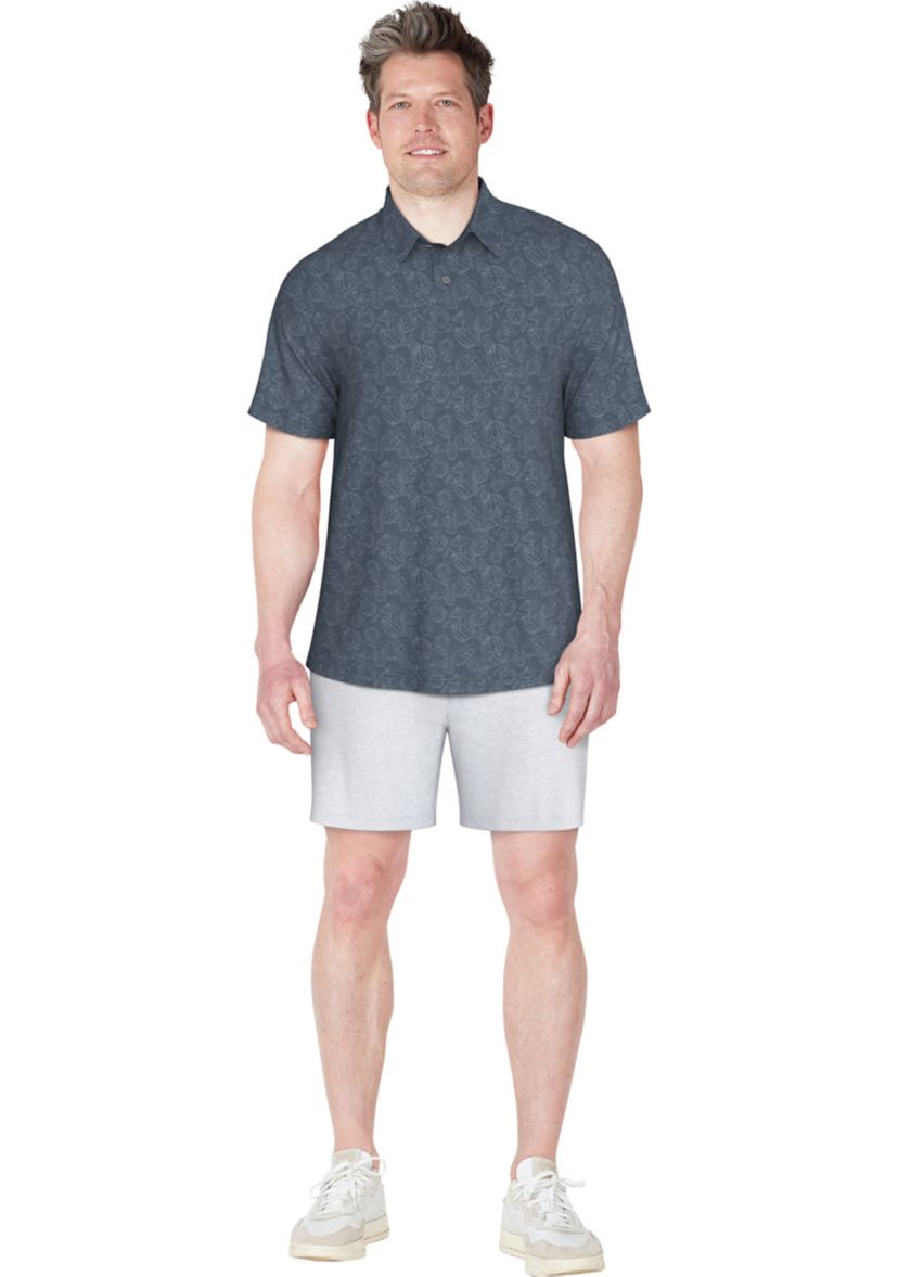 Mens Short Sleeve Coconut Water Polo Shirt