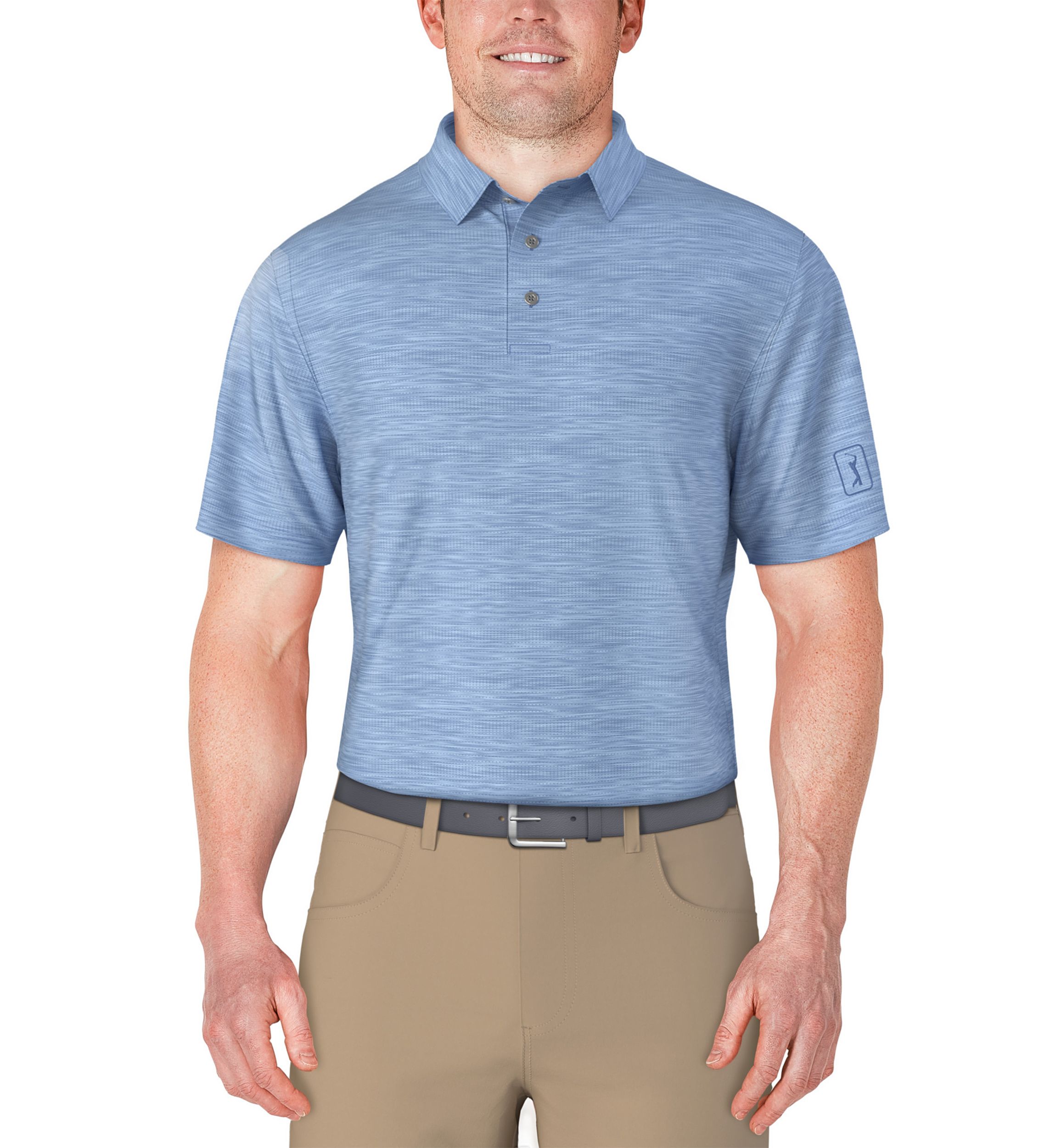 Mens Airflux Jaspe Short Sleeve Golf Polo Shirt