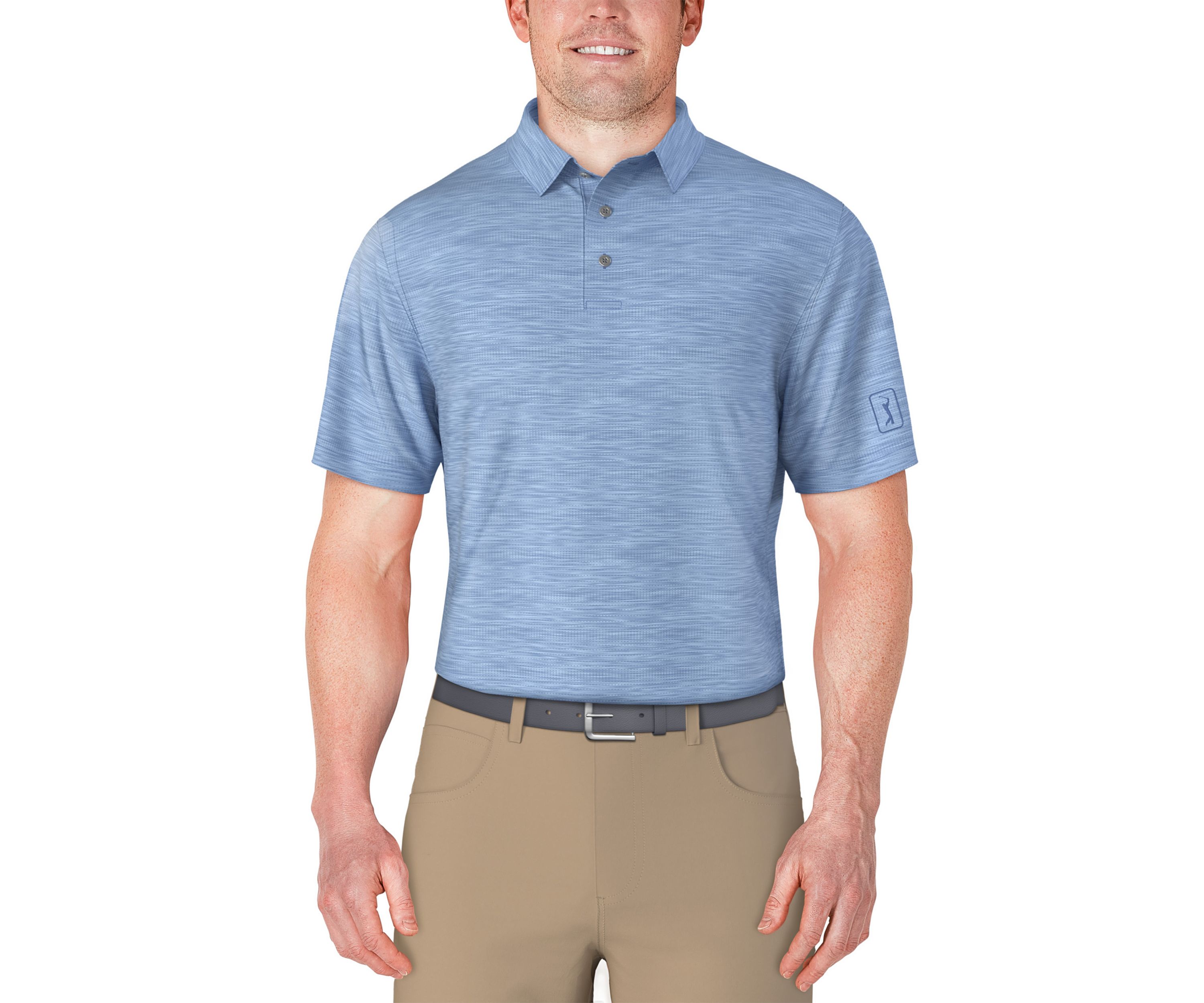 Mens Airflux Jaspe Short Sleeve Golf Polo Shirt