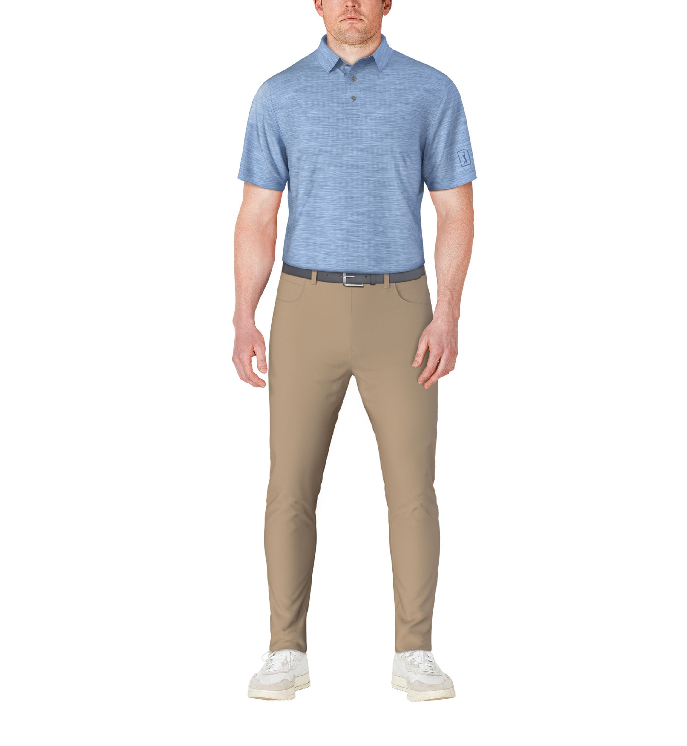 Mens Airflux Jaspe Short Sleeve Golf Polo Shirt