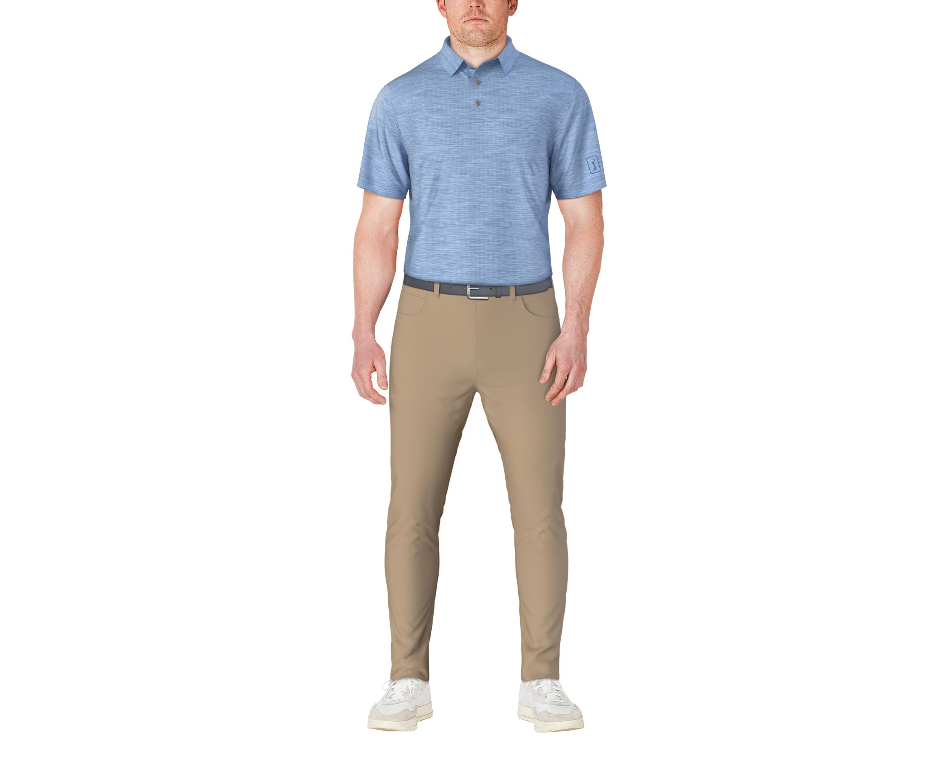 Mens Airflux Jaspe Short Sleeve Golf Polo Shirt