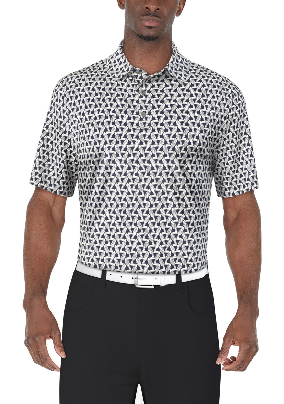 Mens Toucan Print Short Sleeve Golf Polo Shirt