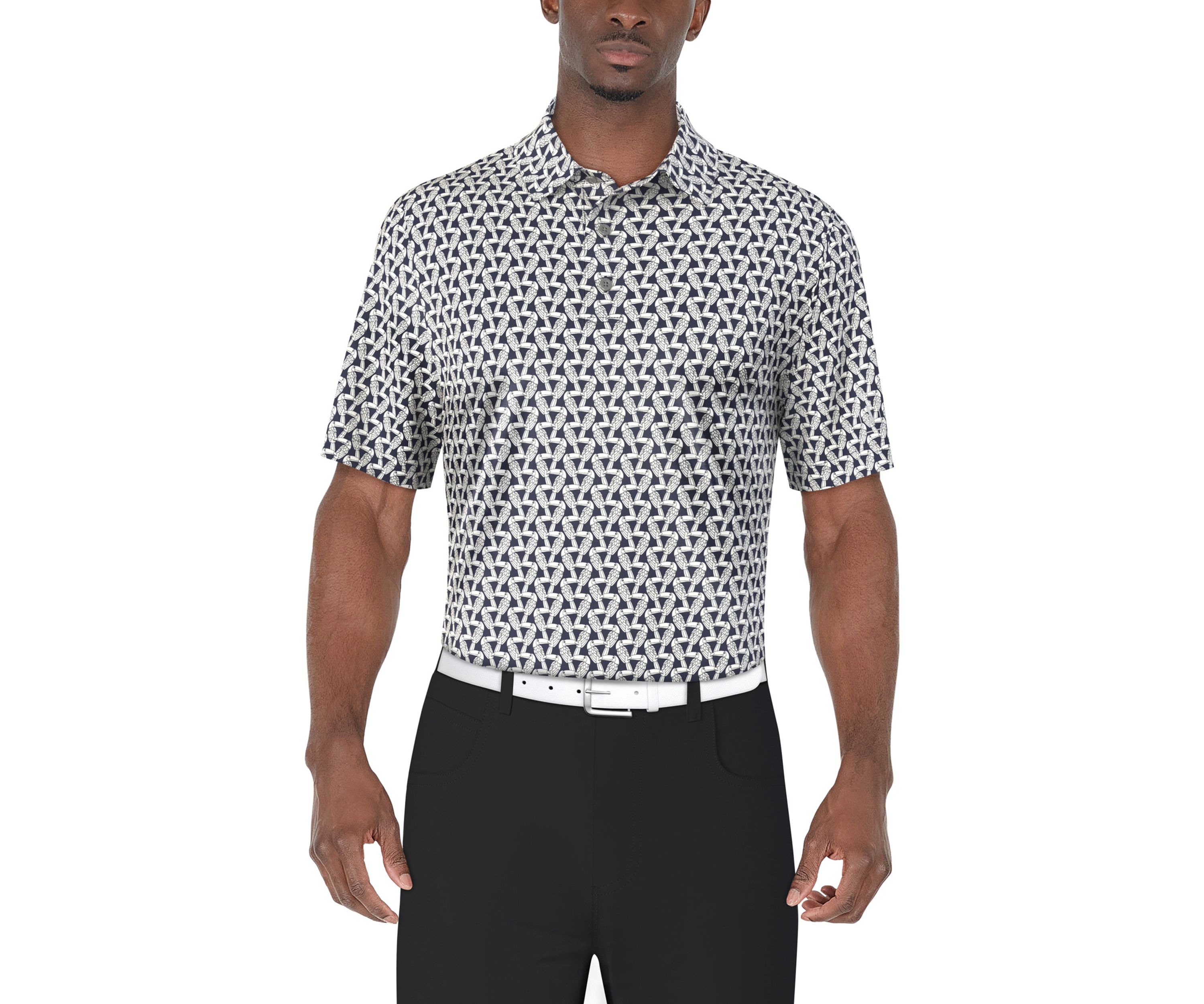 Mens Toucan Print Short Sleeve Golf Polo Shirt