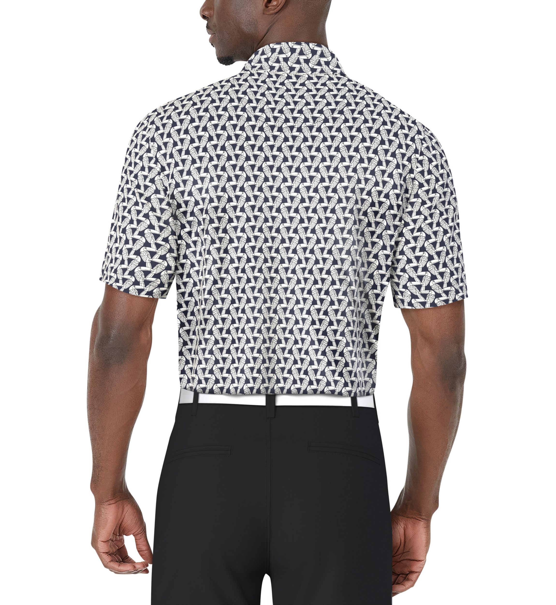 Mens Toucan Print Short Sleeve Golf Polo Shirt