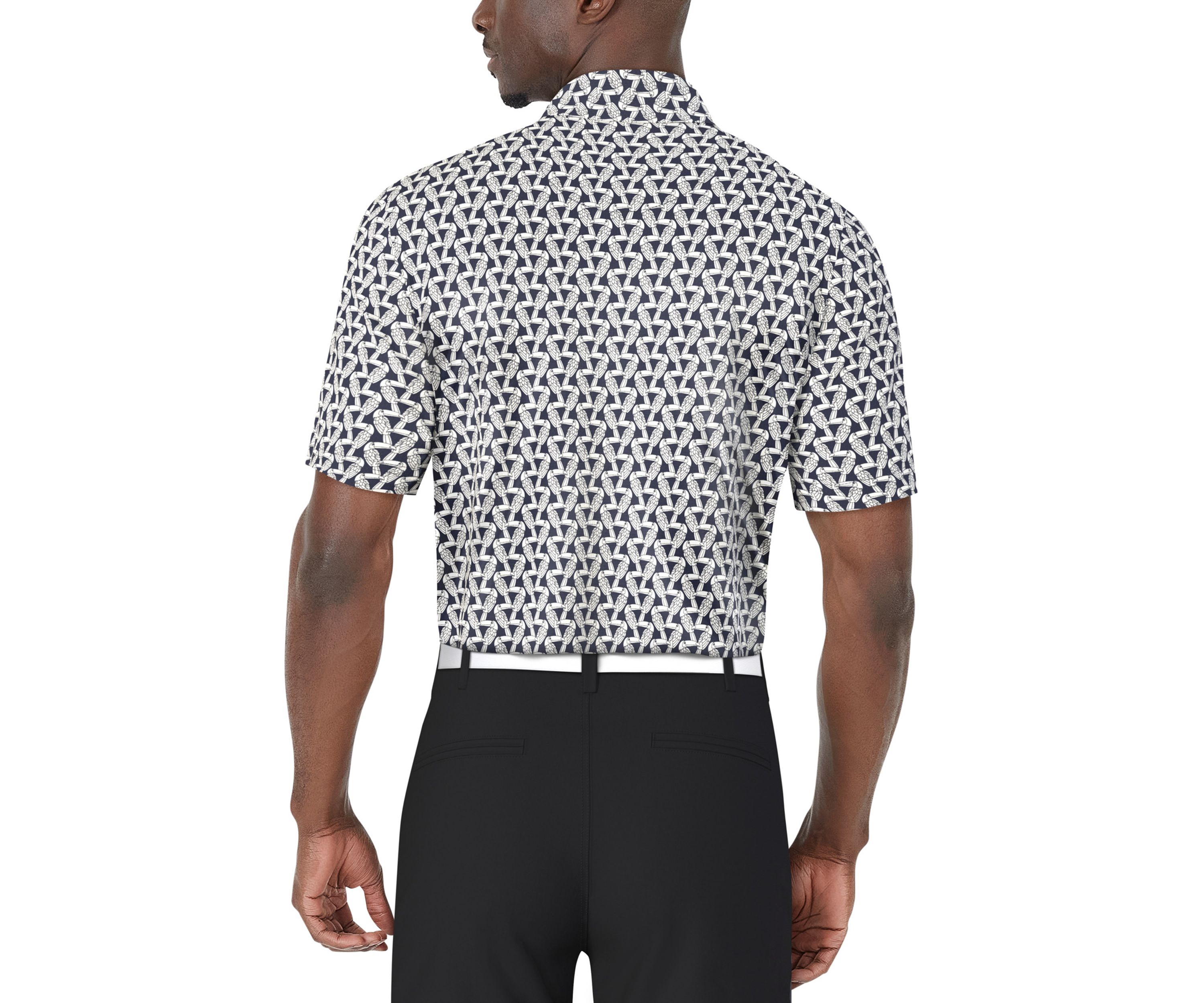 Mens Toucan Print Short Sleeve Golf Polo Shirt
