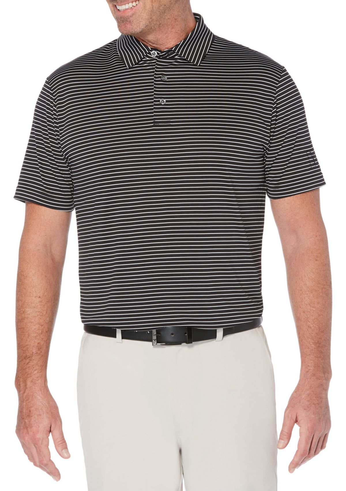 Mens Feeder Stripe Golf Polo Shirt