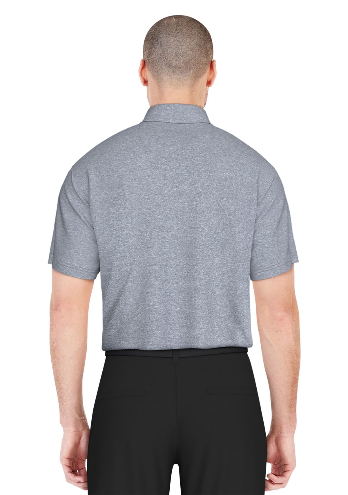 Mens Jersey Chest Stripe Short Sleeve Golf Polo Shirt