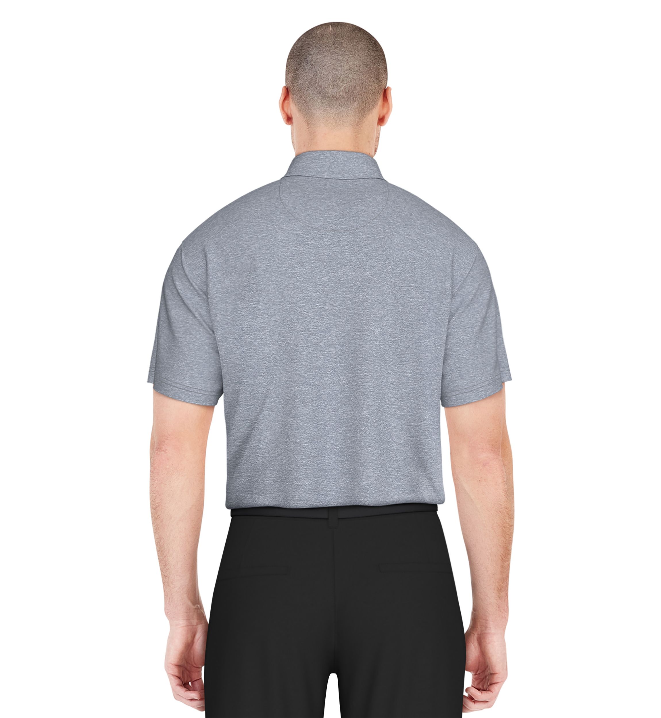 Mens Jersey Chest Stripe Short Sleeve Golf Polo Shirt