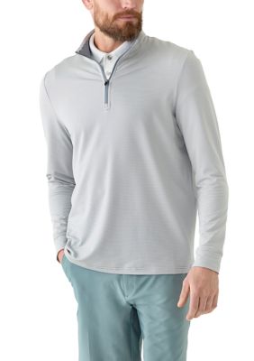 PGA TOUR Long Sleeve Feeder Stripe Mock Neck Golf Shirt | Belk