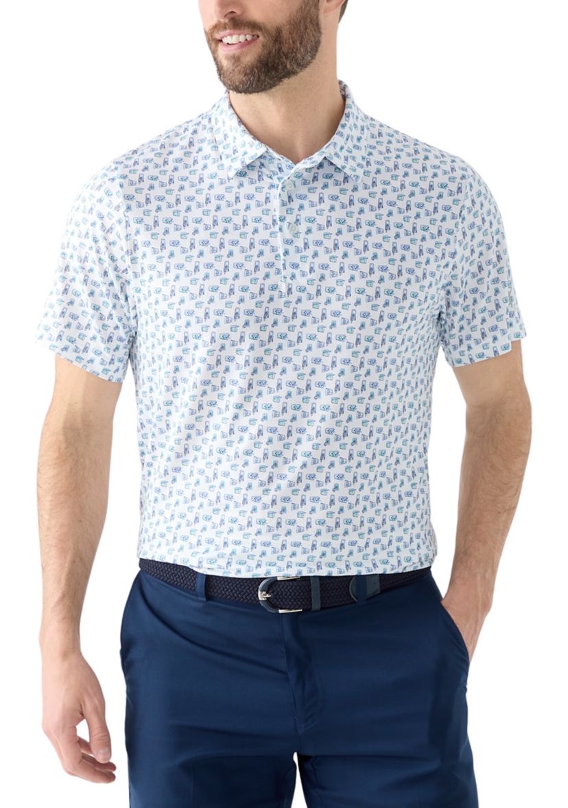 Short Sleeve Refreshments Printed Polo Shirt 