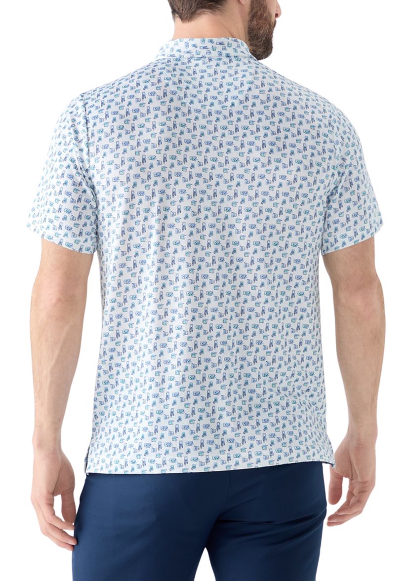 Short Sleeve Refreshments Printed Polo Shirt 