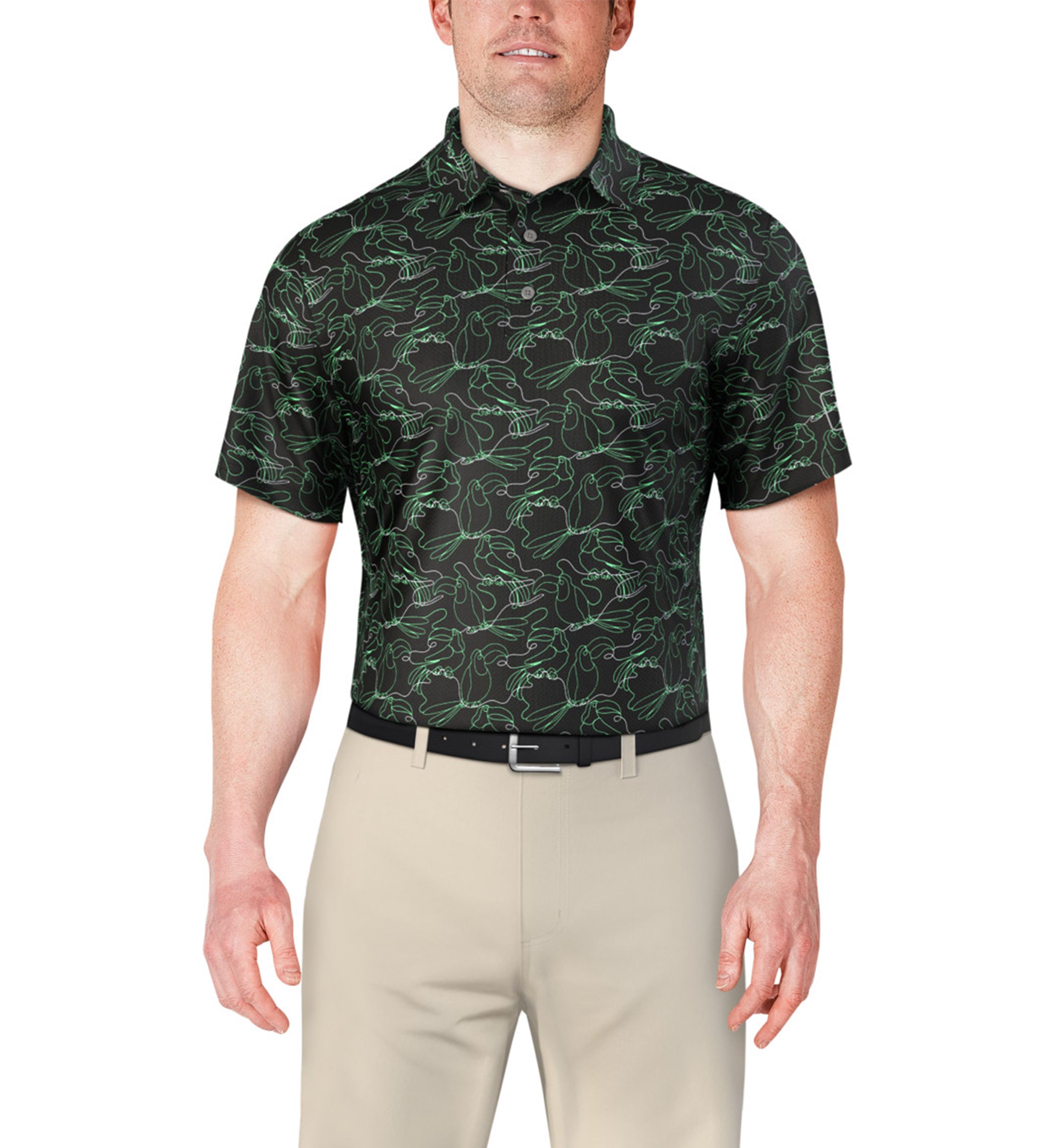 Mens Linear Toucan Printed Polo Shirt