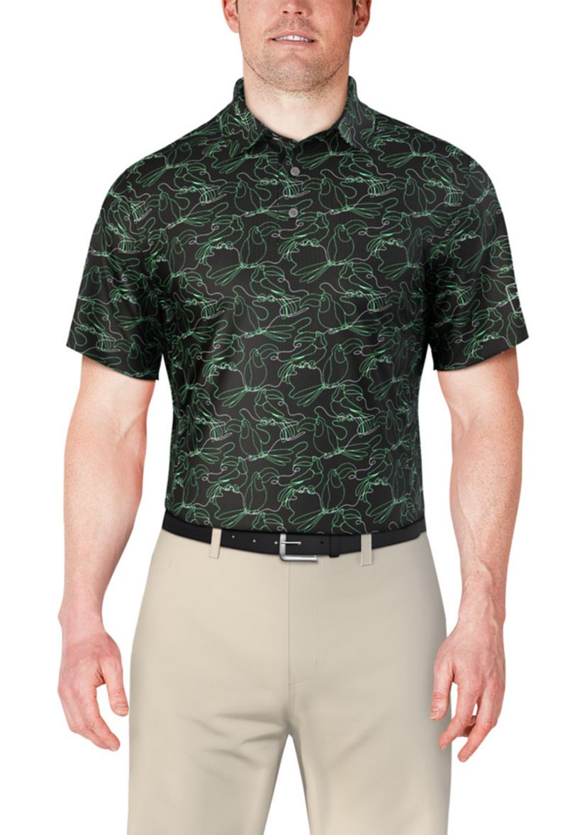 Mens Linear Toucan Printed Polo Shirt