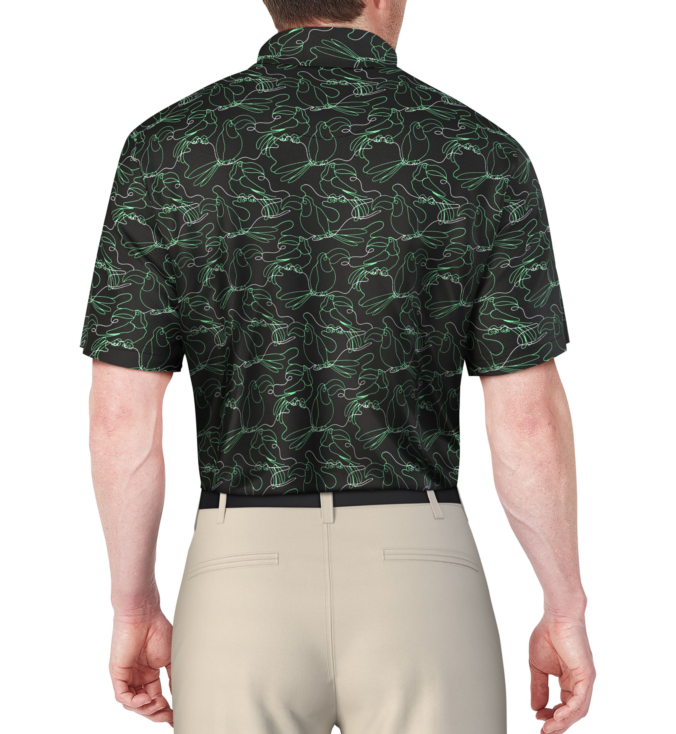 Mens Linear Toucan Printed Polo Shirt