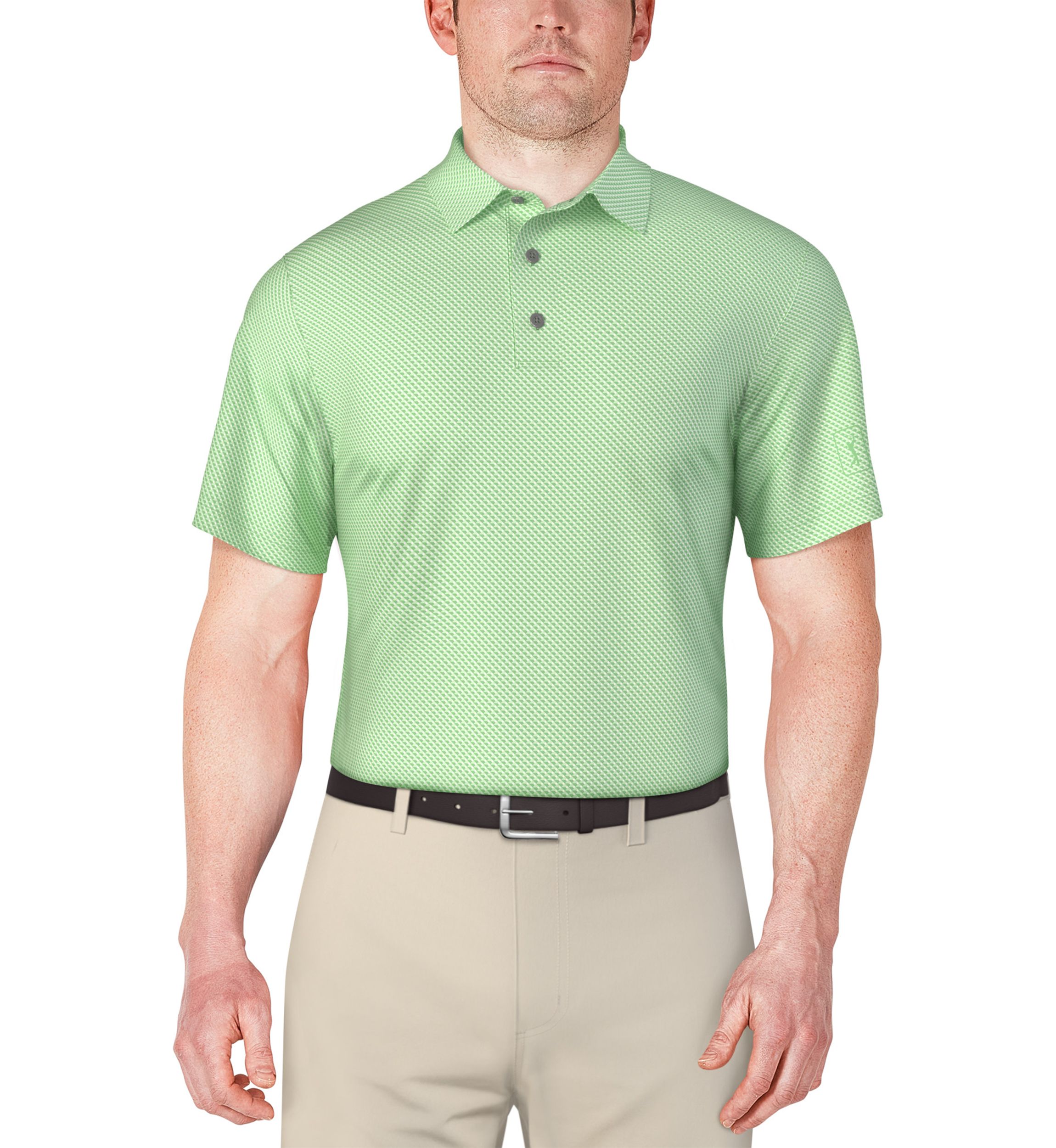 Mens Micro Geo Printed Polo Shirt