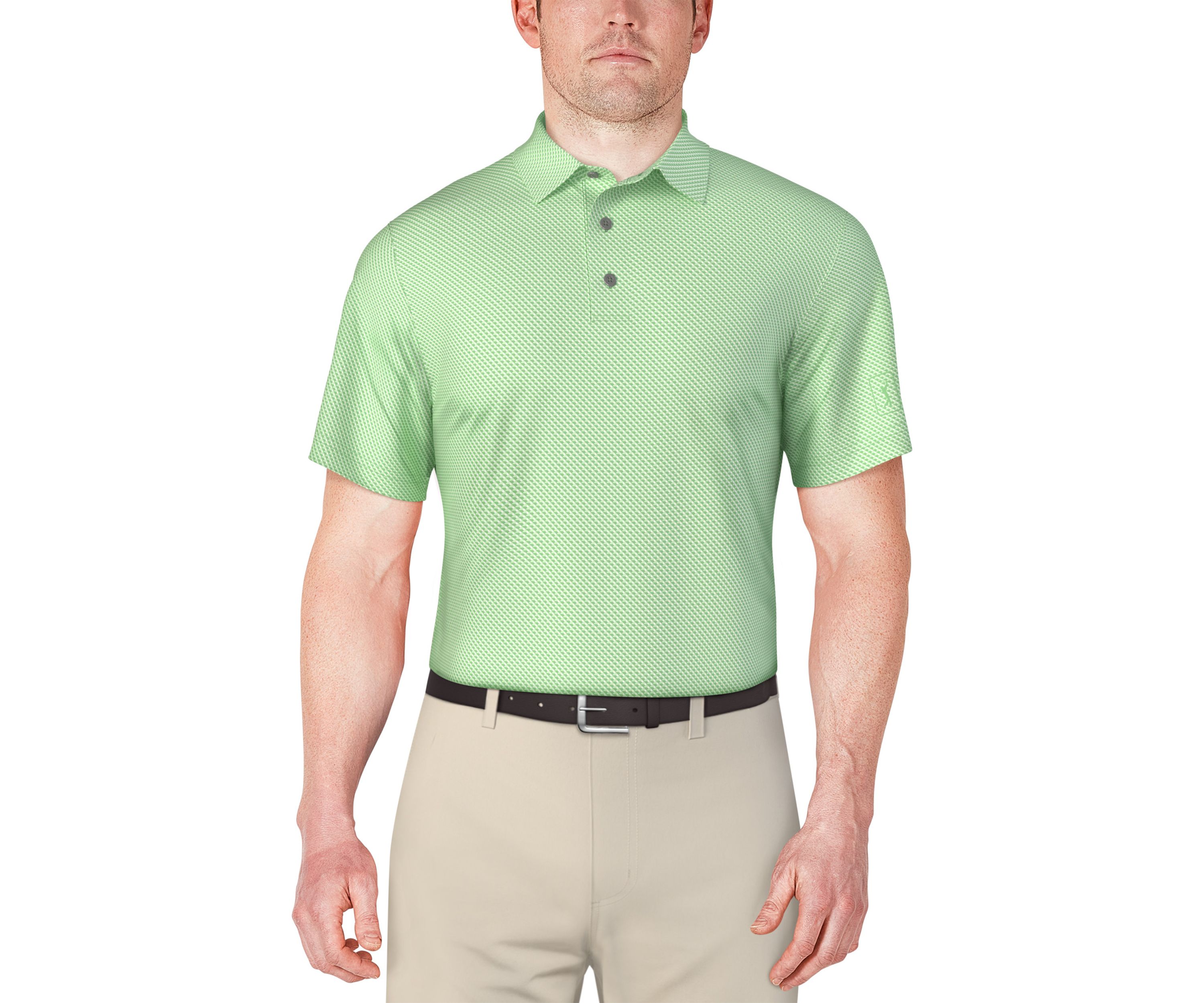Mens Micro Geo Printed Polo Shirt