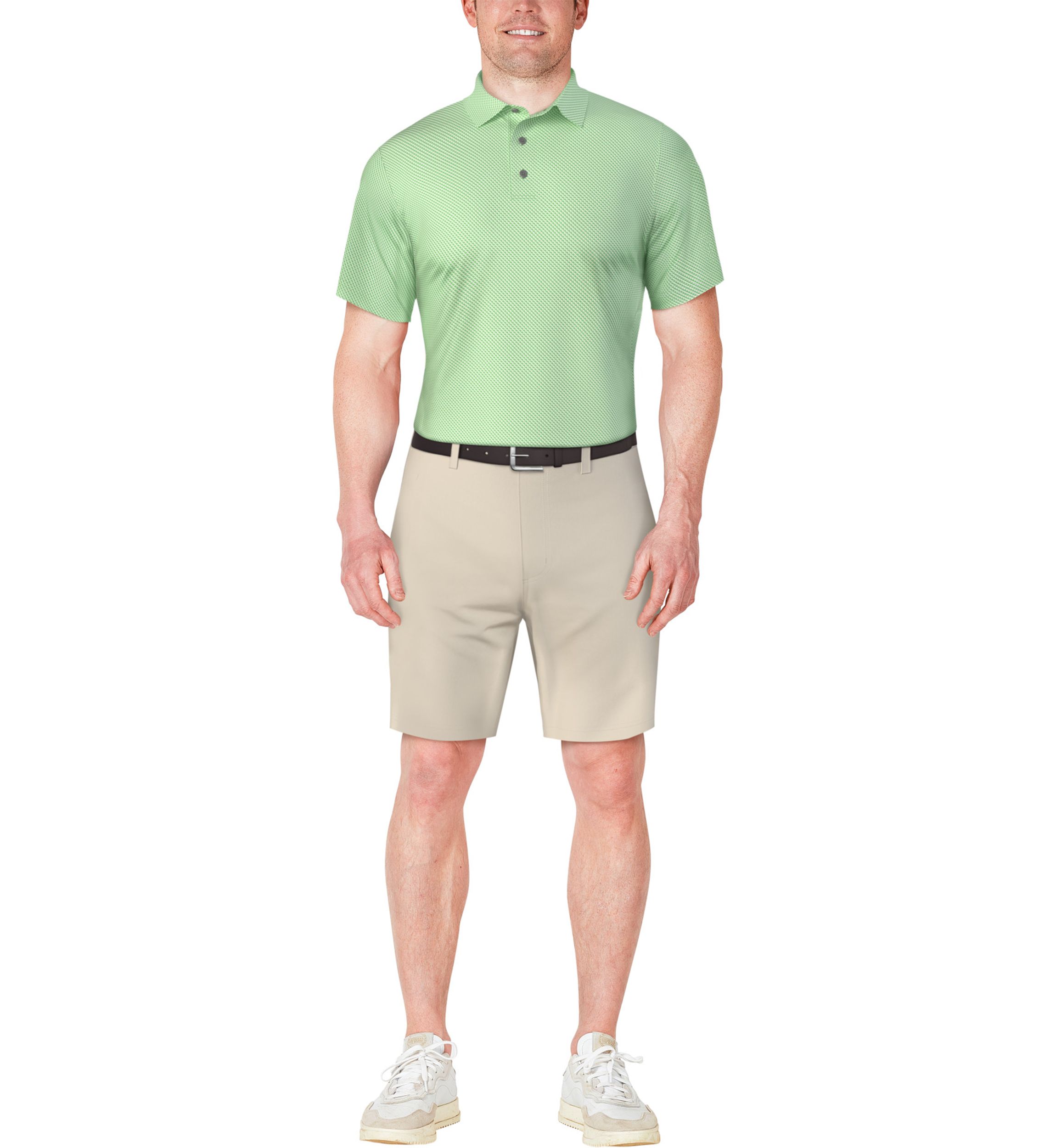 Mens Micro Geo Printed Polo Shirt