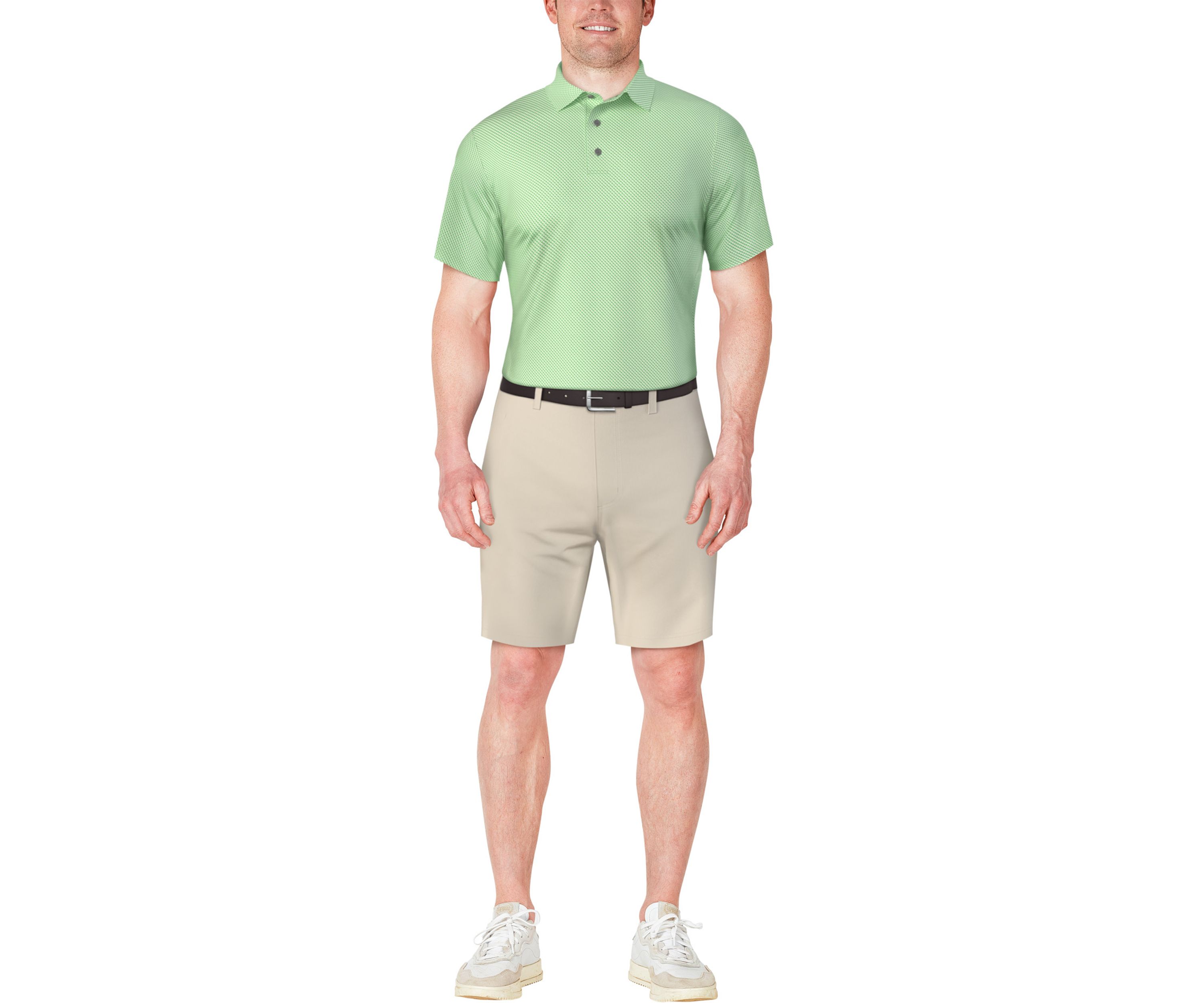Mens Micro Geo Printed Polo Shirt