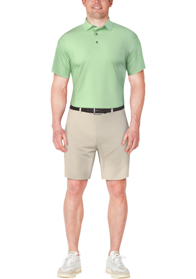 Mens Micro Geo Printed Polo Shirt
