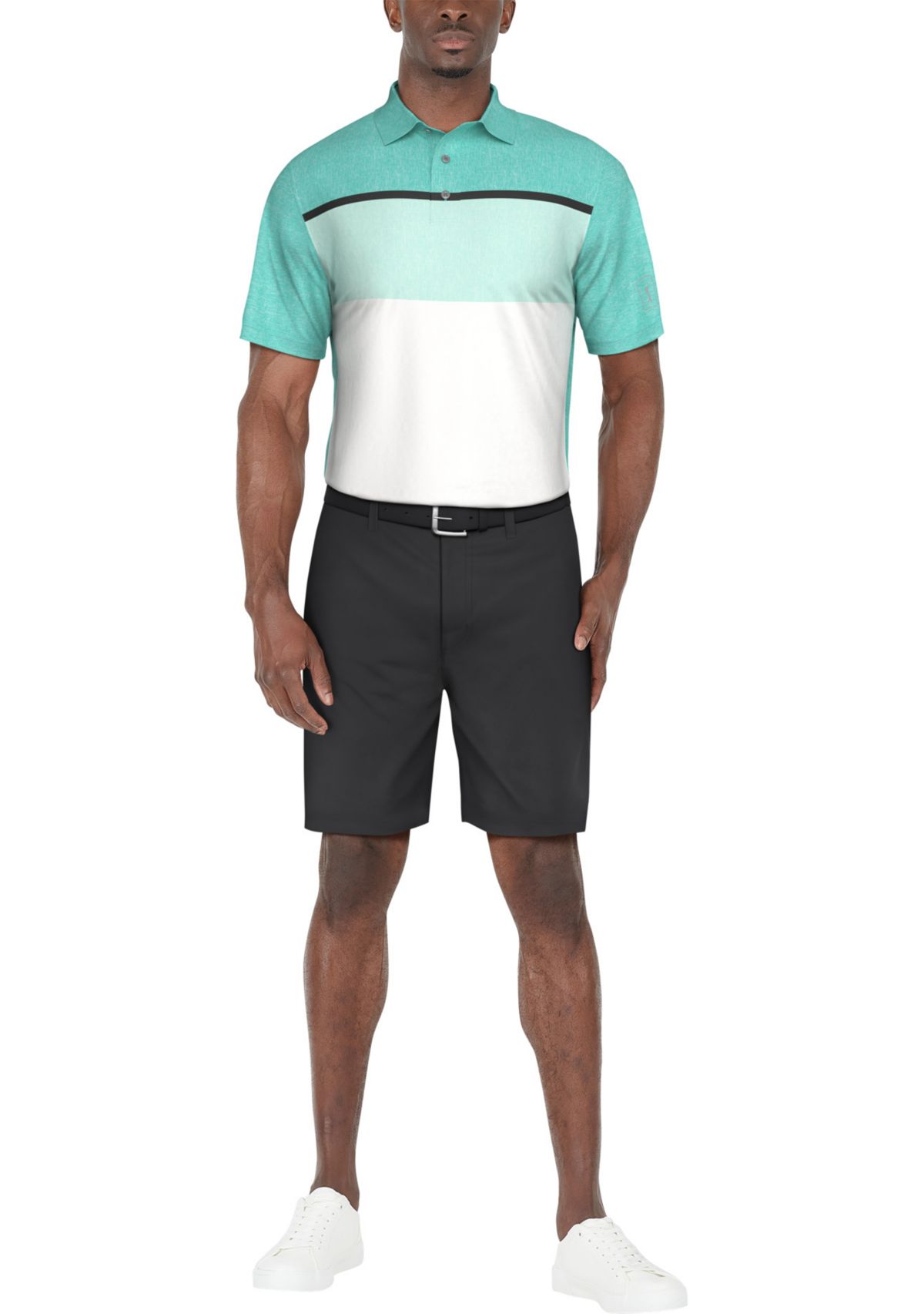 Color Block Short Sleeve Golf Polo Shirt