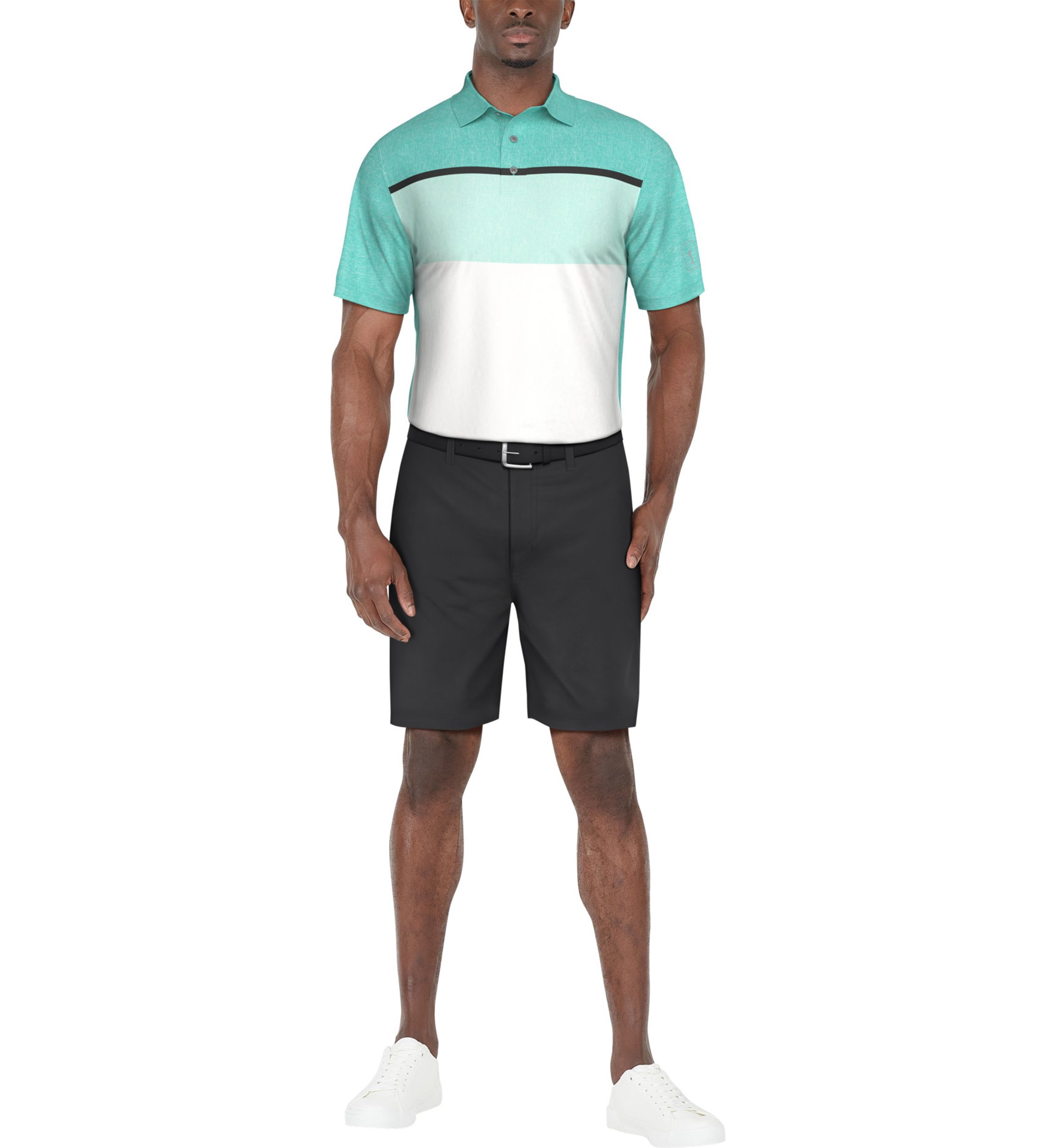 Color Block Short Sleeve Golf Polo Shirt