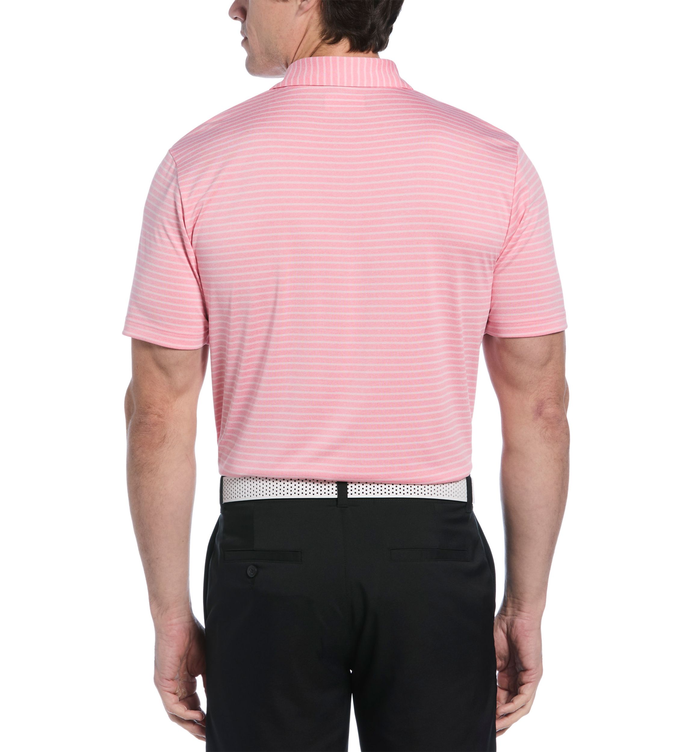 Mens Heather Feeder Stripe Polo Shirt 