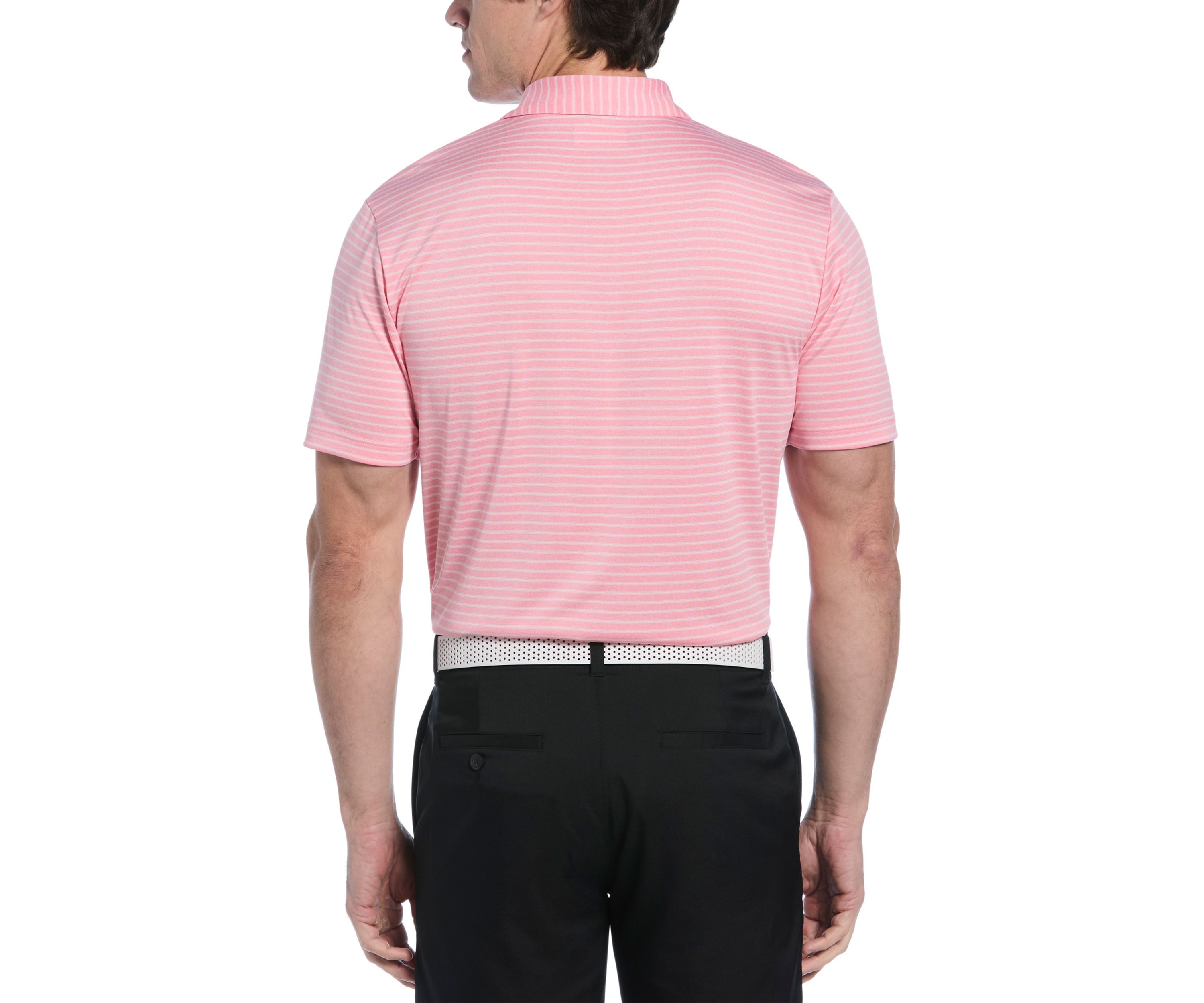 Mens Heather Feeder Stripe Polo Shirt 