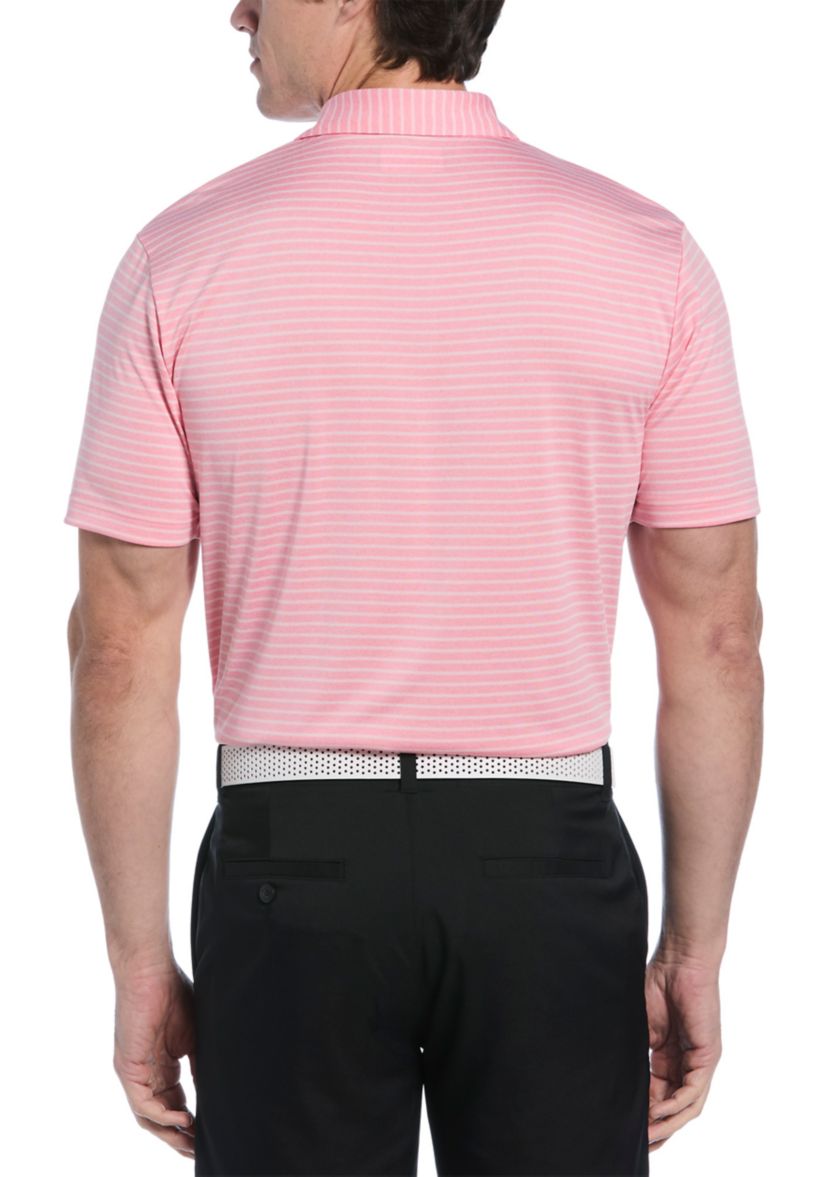 Mens Heather Feeder Stripe Polo Shirt 