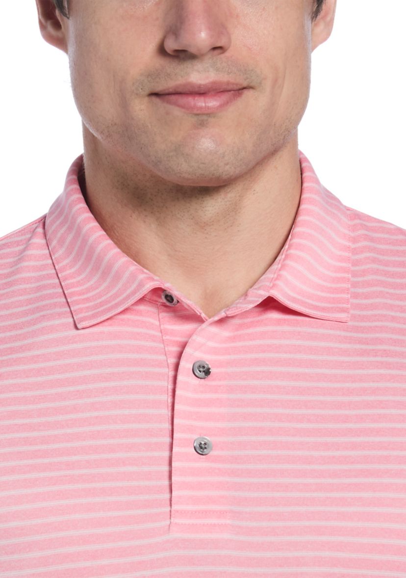 Mens Heather Feeder Stripe Polo Shirt 
