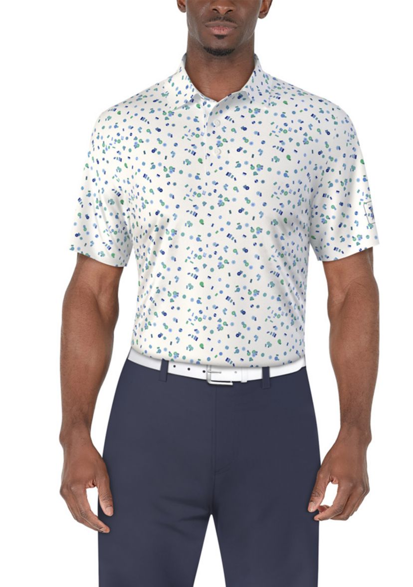 Mens Geo Printed Polo Shirt