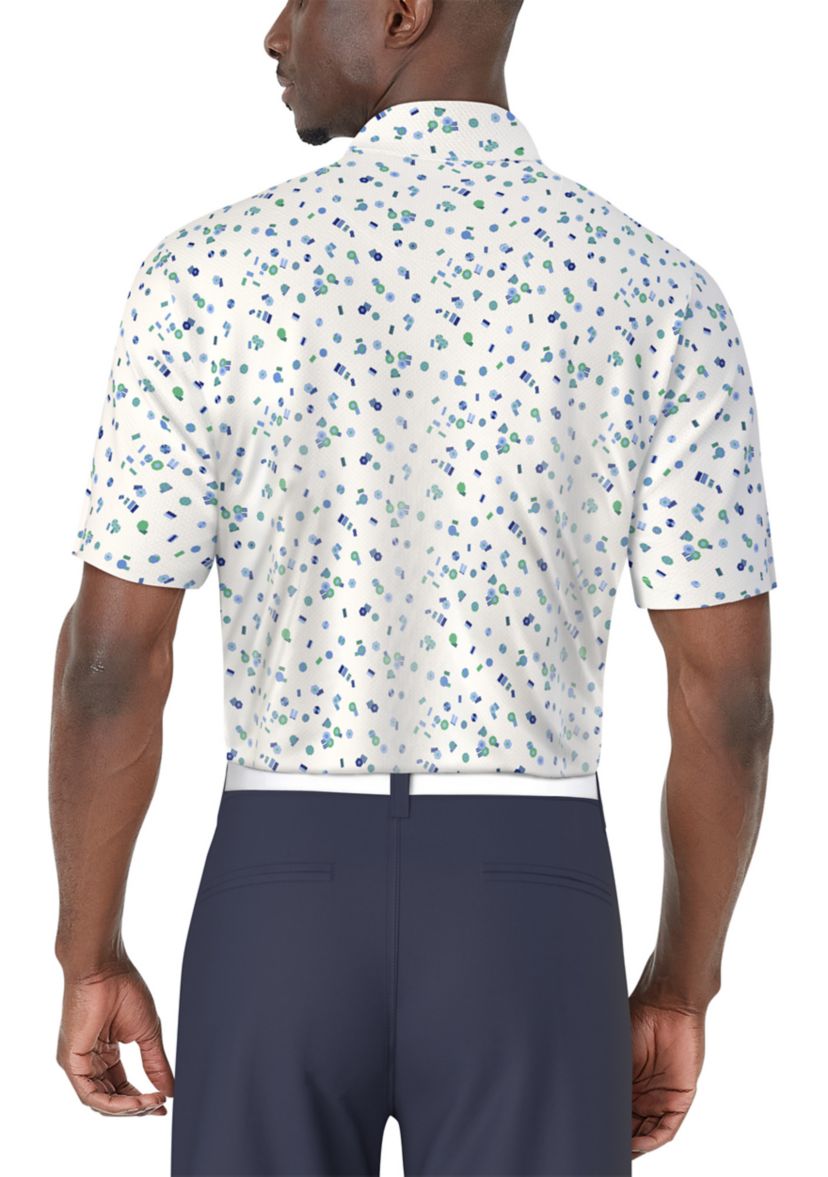 Mens Geo Printed Polo Shirt