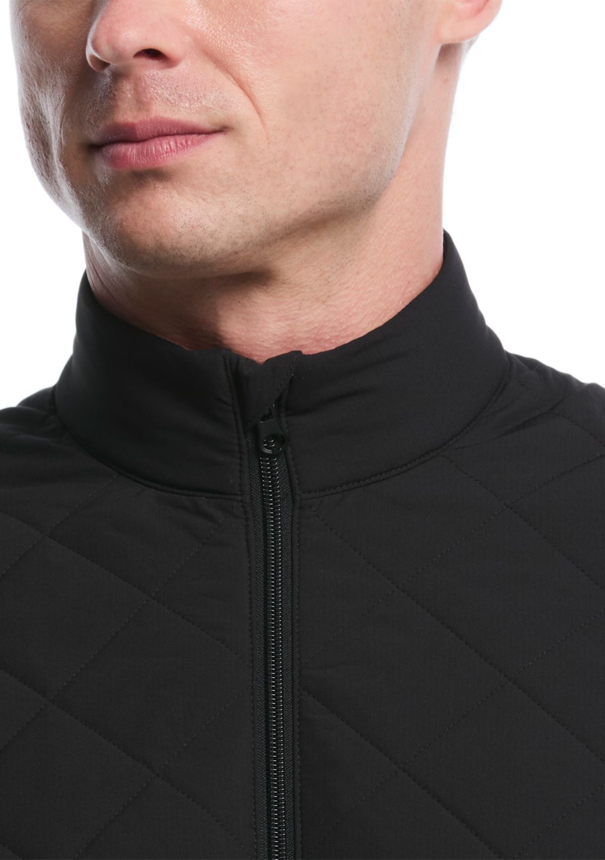 Mens Full Zip Fiber-Fill Long Sleeve Golf Jacket