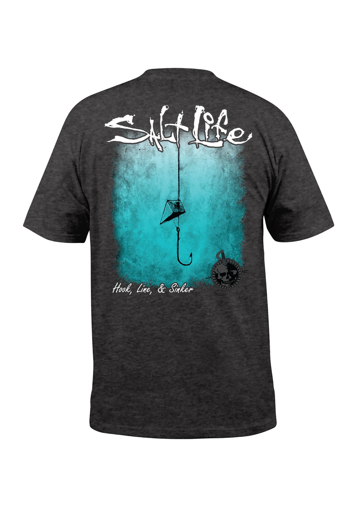 Big & Tall Hook Line and Sinker Fade Short Sleeve Graphic T-Shirt 