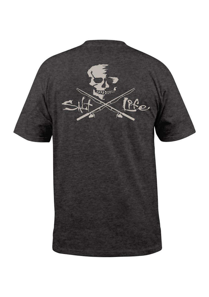 Big & Tall Skull and Poles Short Sleeve Shirt