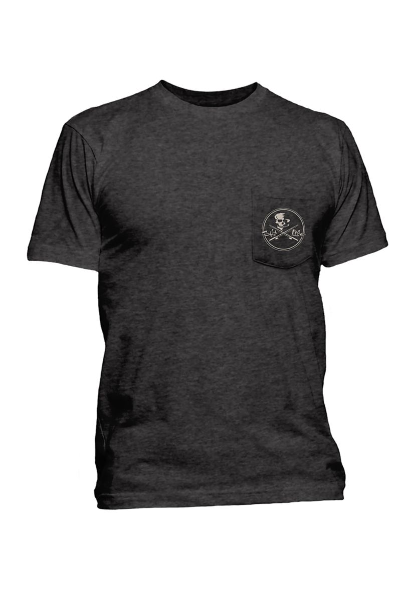Big & Tall Skull and Poles Short Sleeve Shirt