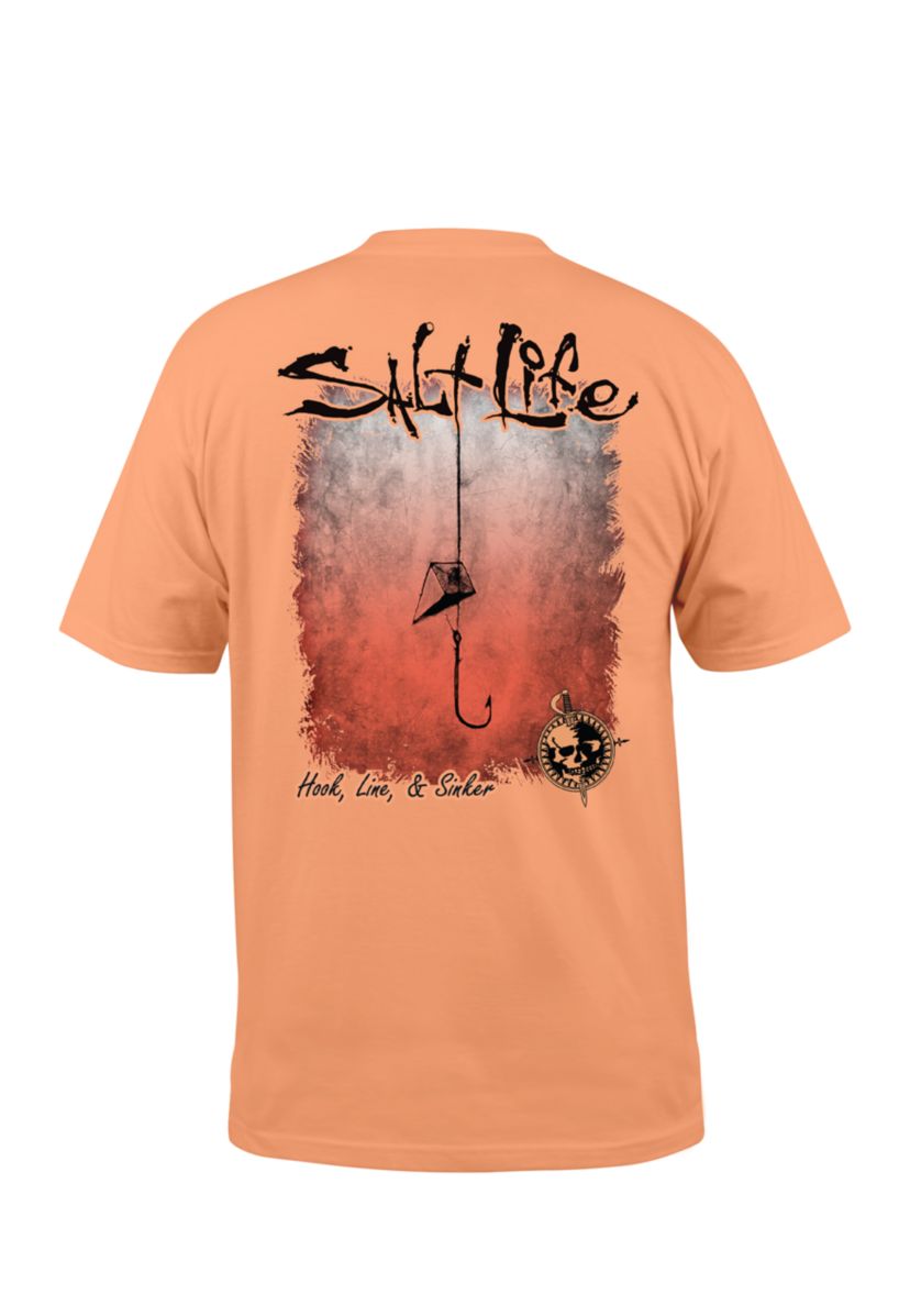 Hook Line and Sinker Fade Short Sleeve Graphic Tee