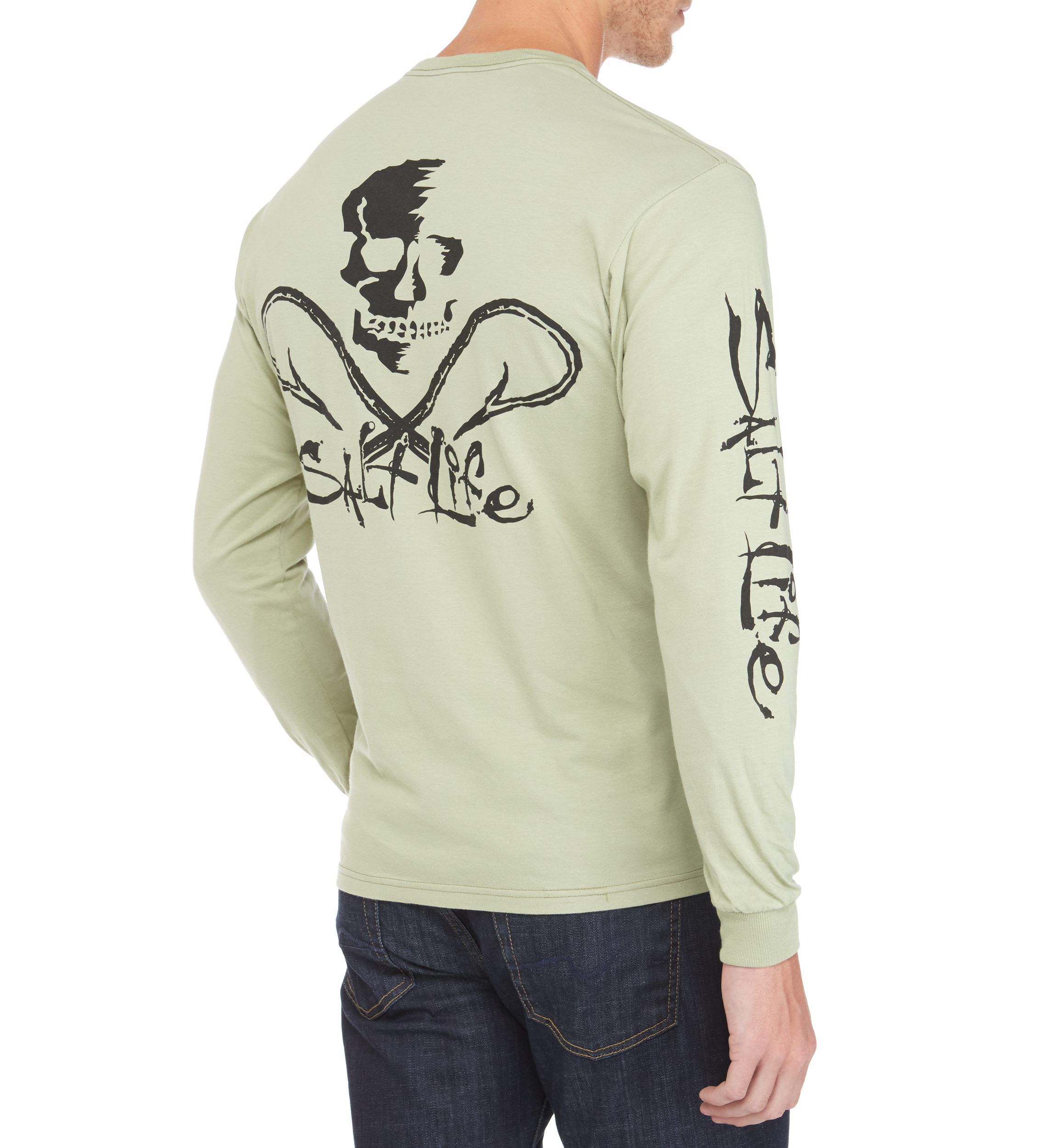 Skull and Hooks Long Sleeve Graphic T-Shirt 