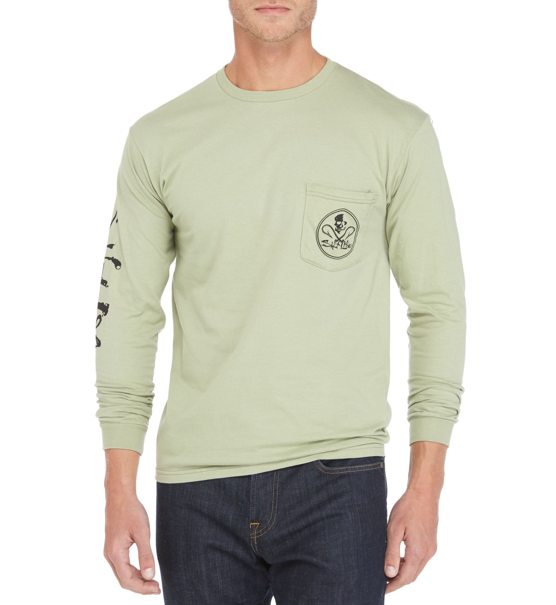 Skull and Hooks Long Sleeve Graphic T-Shirt 