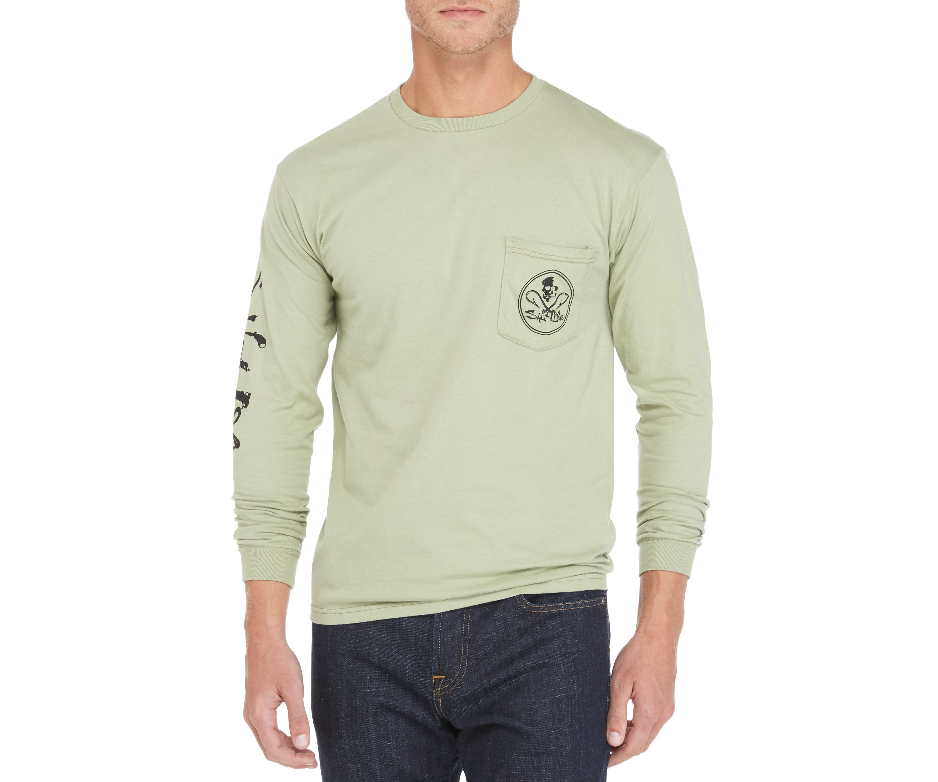 Skull and Hooks Long Sleeve Graphic T-Shirt 