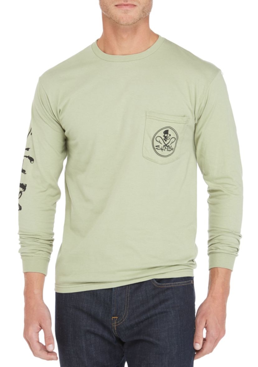 Skull and Hooks Long Sleeve Graphic T-Shirt 