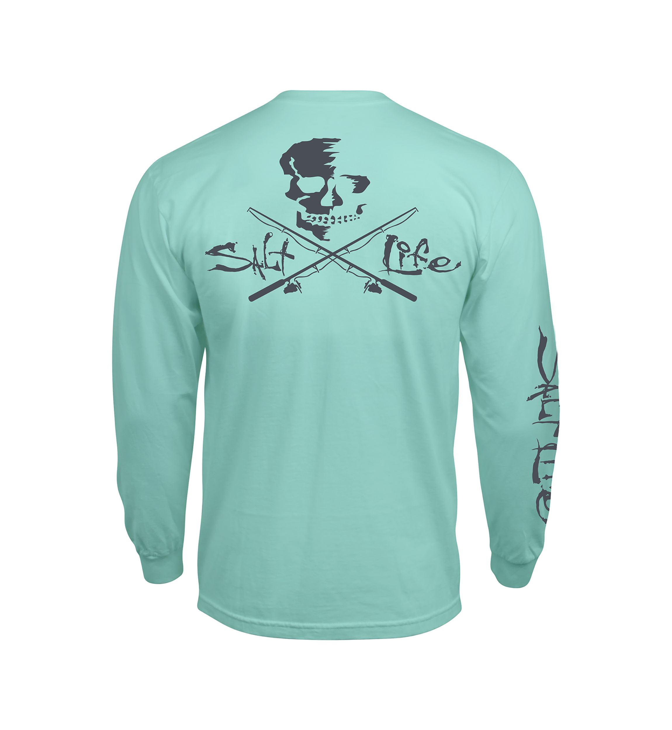 Big & Tall Skull and Poles Long Sleeve Graphic T-Shirt