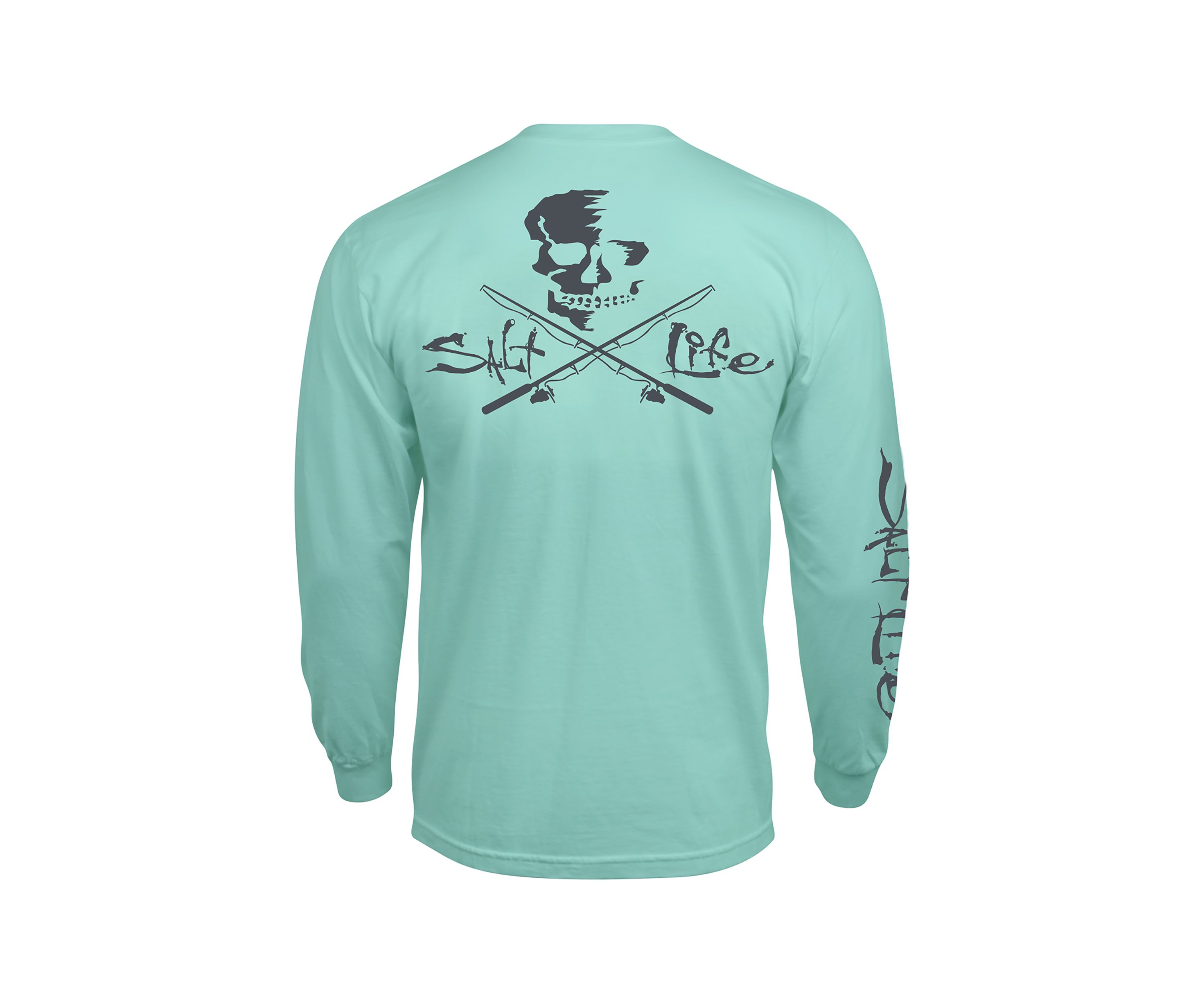 Big & Tall Skull and Poles Long Sleeve Graphic T-Shirt