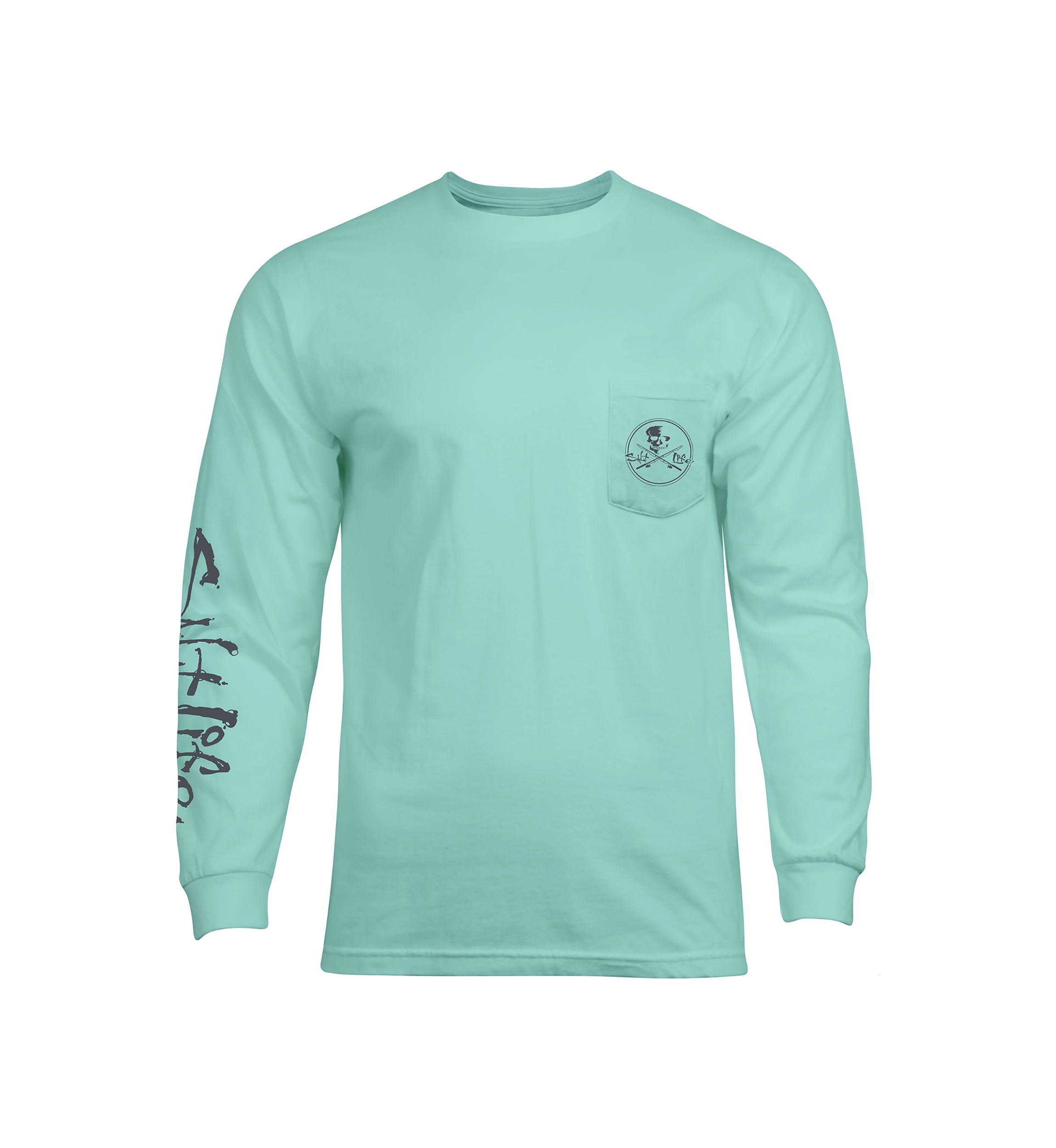 Big & Tall Skull and Poles Long Sleeve Graphic T-Shirt