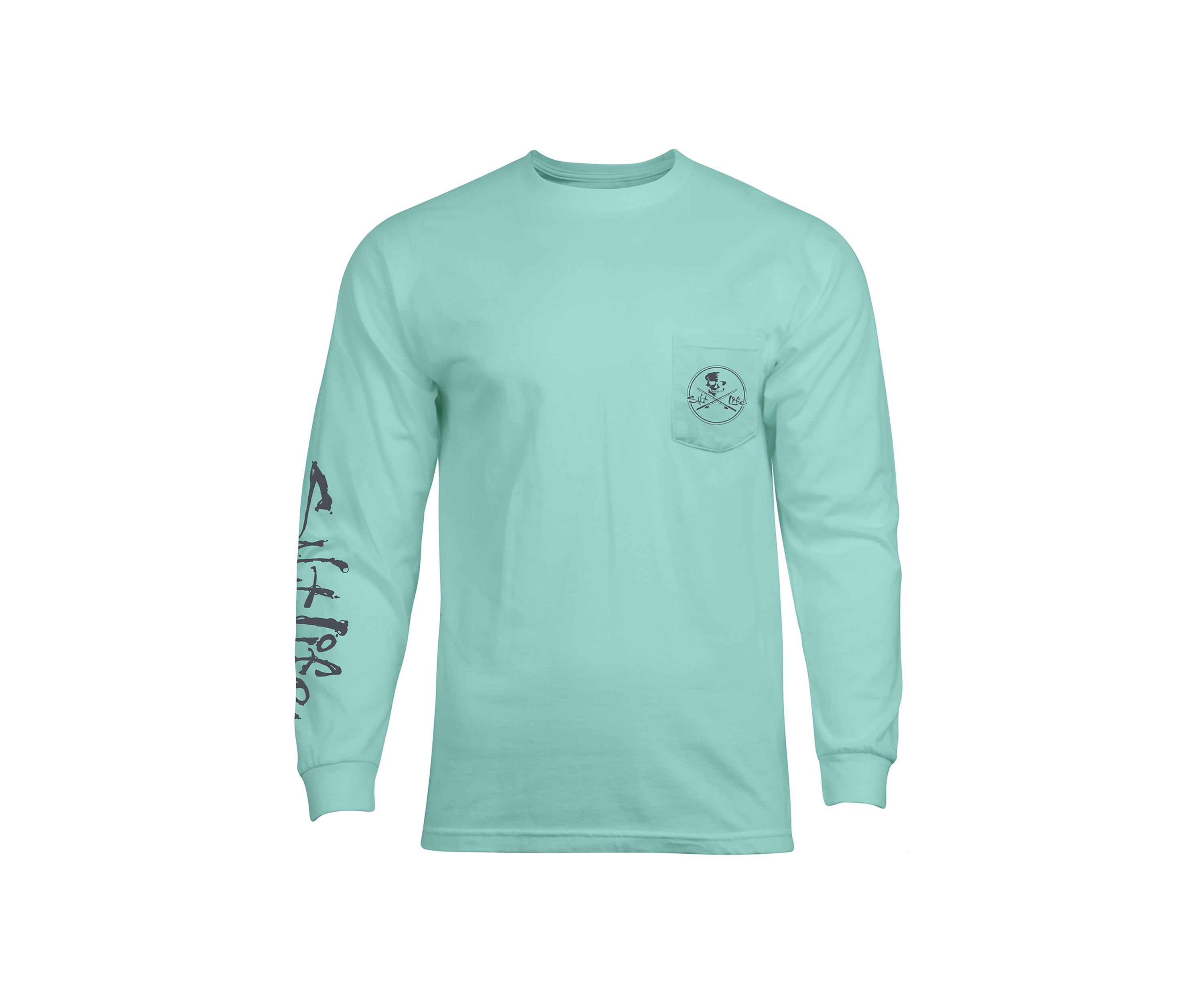 Big & Tall Skull and Poles Long Sleeve Graphic T-Shirt