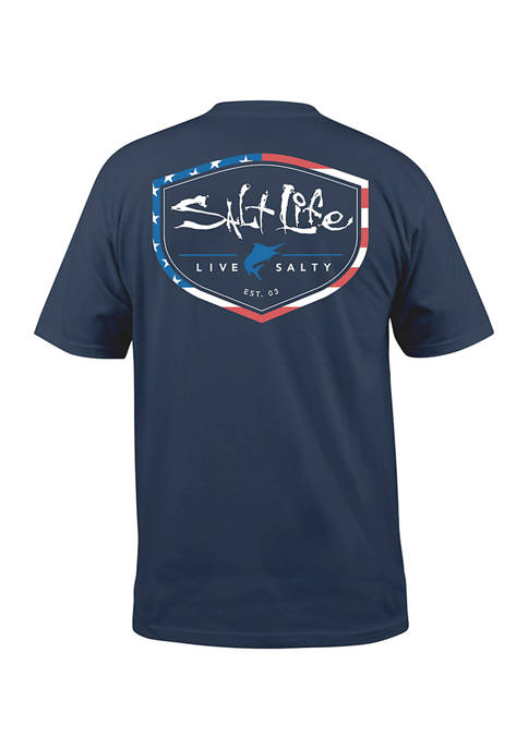 Salt Life Big &amp; Tall Amerishield Graphic T-Shirt